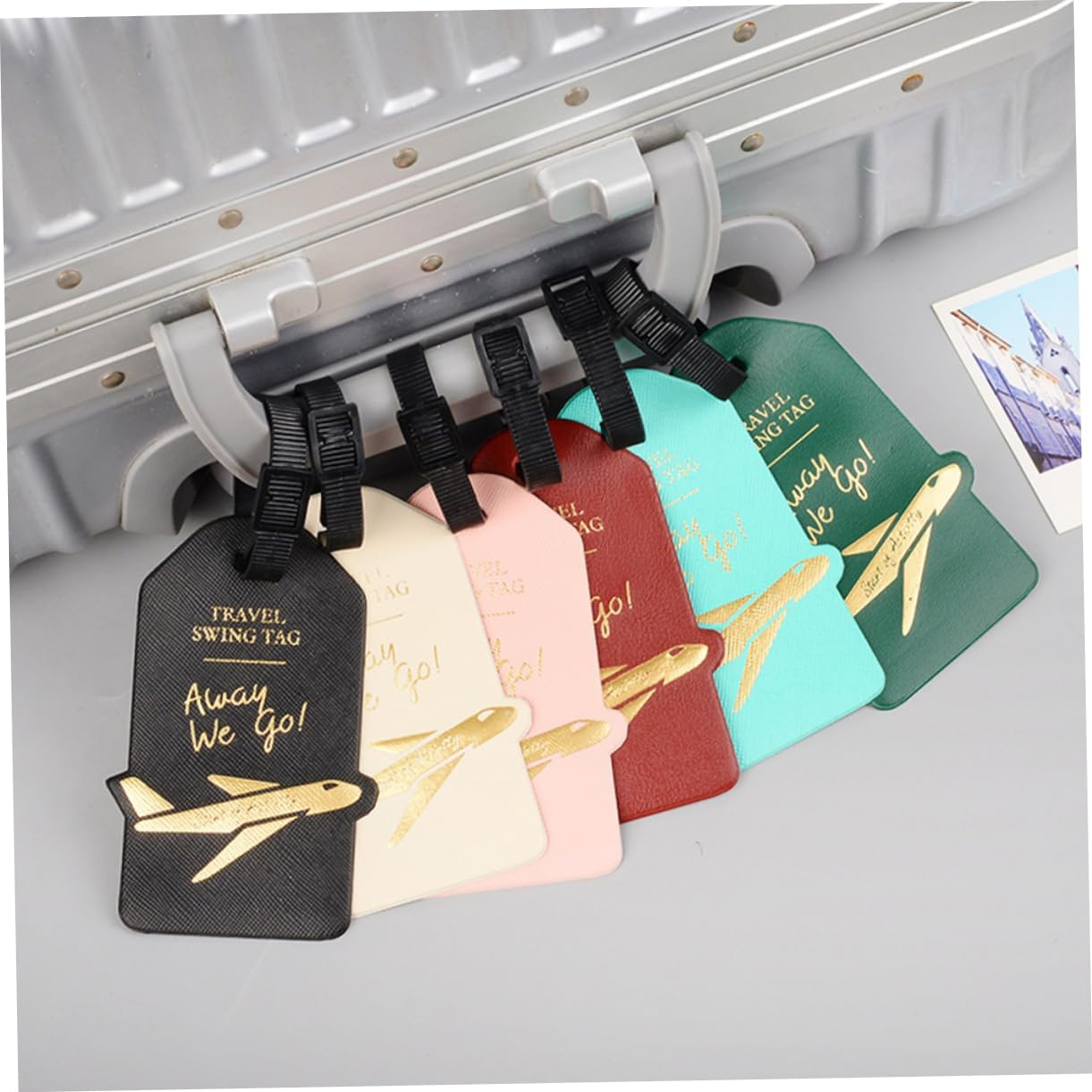 ANDRESLAD Baggage Tag Suitcase Tag Travel Suitcase Label Luggage Tag Random Color image number 3
