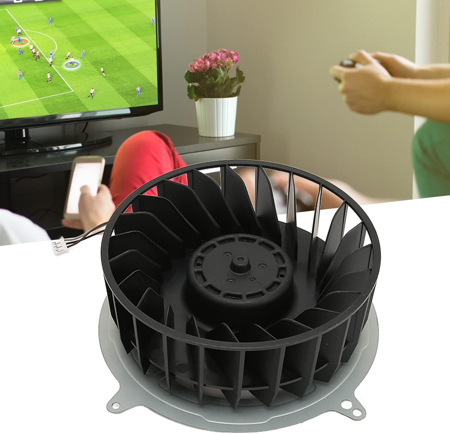 Internal Cooling Fan Replacement for DC12V 2.15A 23 Blades Internal Cooler Fan, Heat Dissipation, CPU Cooling Fan Compatible with Consoles image number 2