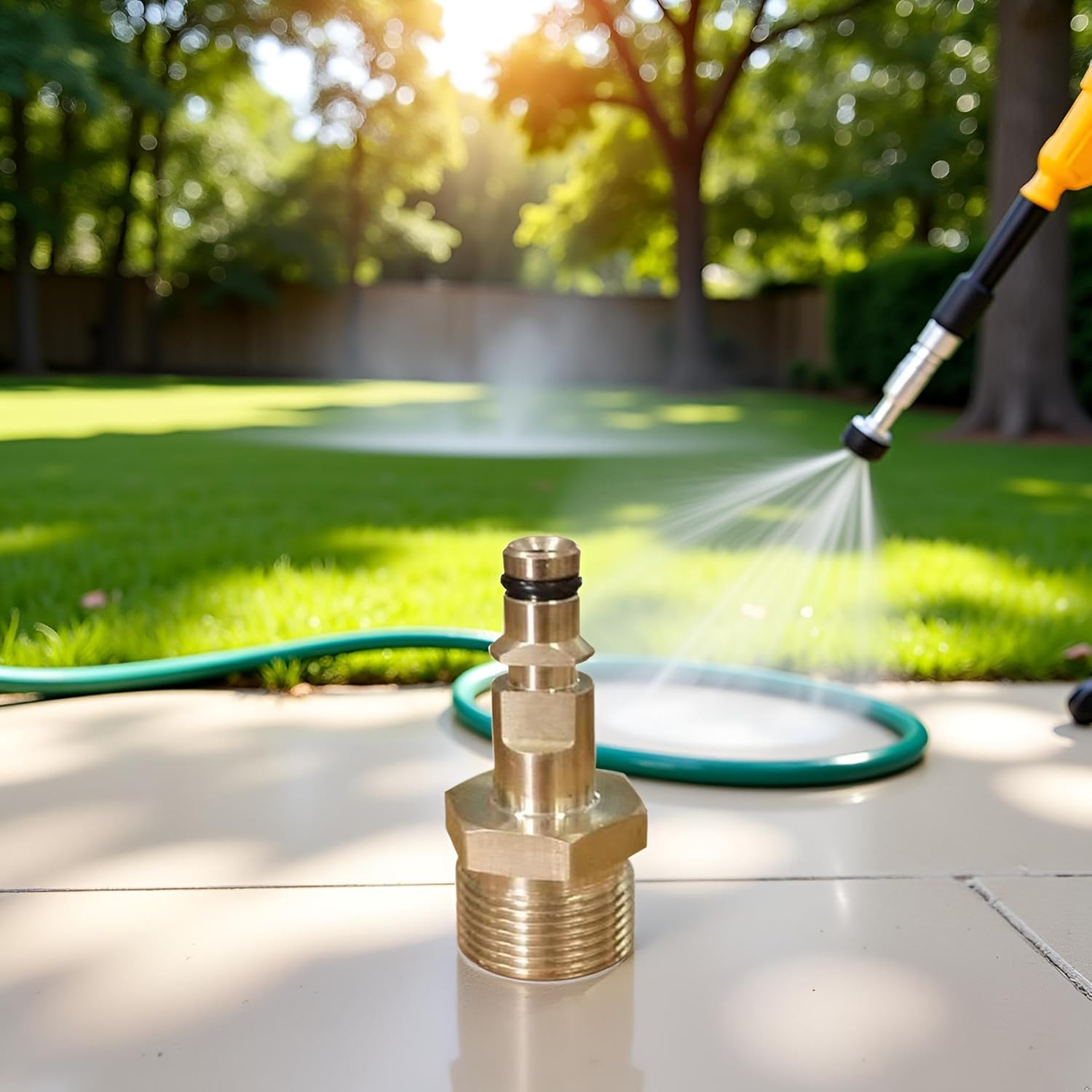 Calsgkspray 2Pcs Gold M22 Adapter High Pressure Washer Hose Adapter Pressure Pipe Quick Connector Converter Fitting for K Series Pressure Washer Replacement Parts and Accessories image number 4