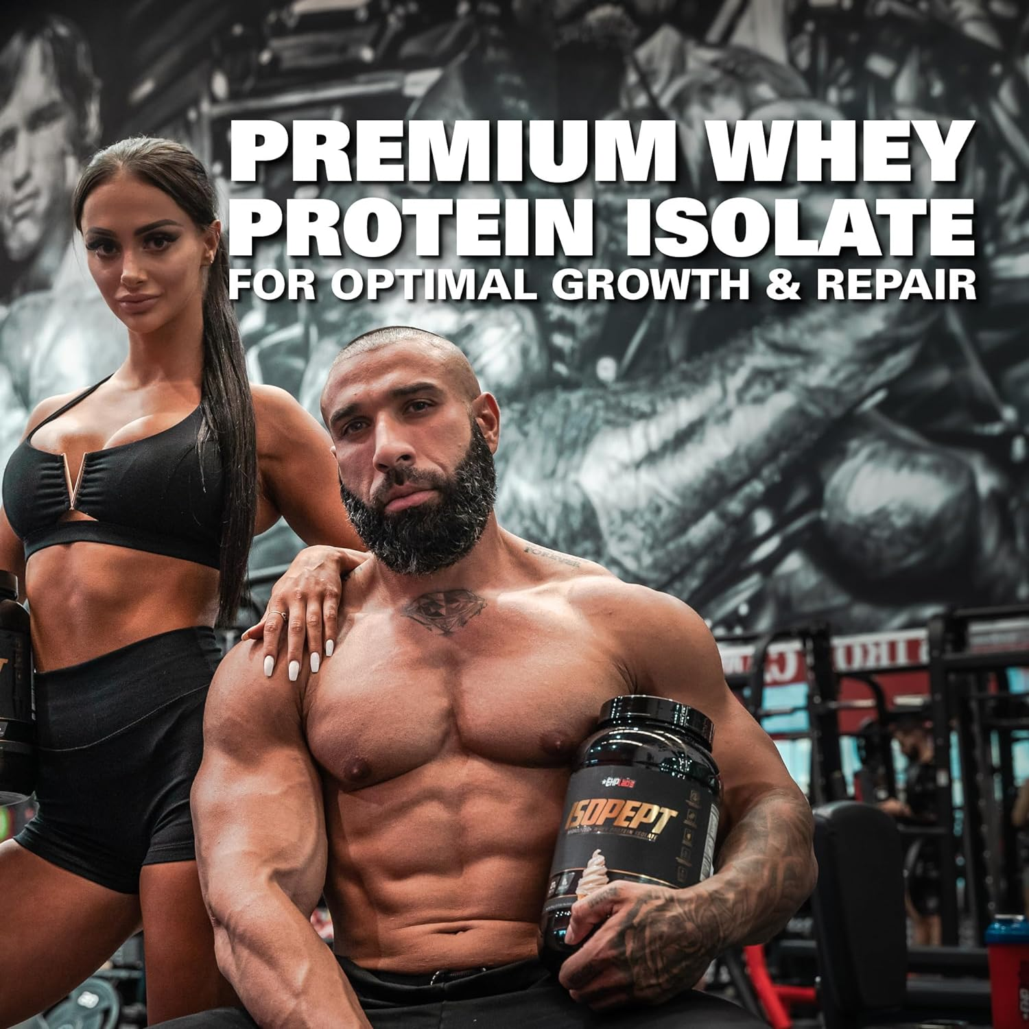 EHP Labs ISOPEPT Hydrolyzed Whey Protein Powder - 100% Whey Protein Isolate & Hydrolysate, 25G of Protein, Non-Gmo, Gluten Free, Fast Absorbing, Easy Digesting, 25 Serves (Strawberry Milkshake) image number 3
