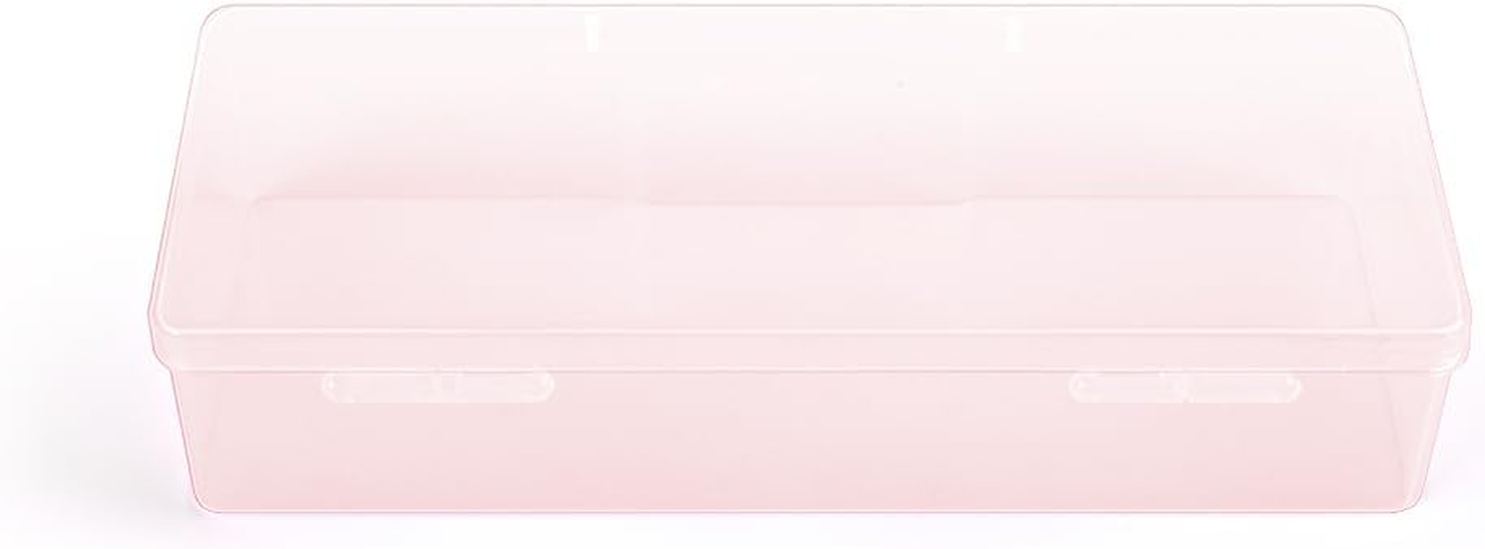 Rolabling Transparent Empty Plastic Nail Storage Box Nail Art Equipment Manicure Tool Storage Case Pink - White image number 2