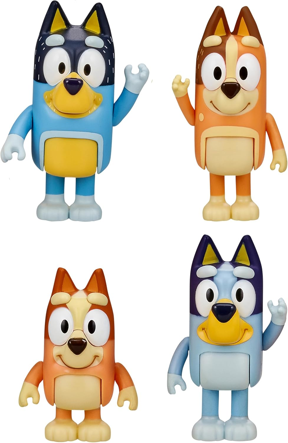 Bluey Figure 4 Pack, Bluey and Family, 6.35Cm Poseable Figures with Accessories, Kids Can Recreate Their Favorite Moments image number 2