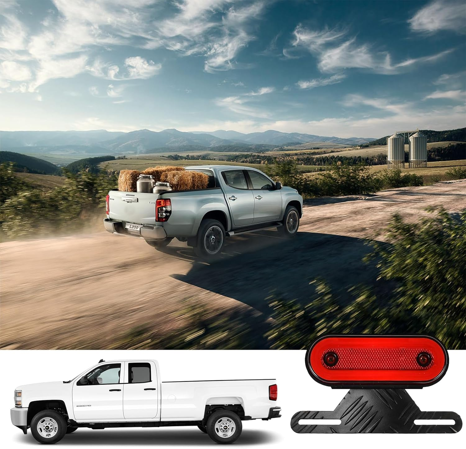 Aluminum License Plate Light Bracket, Auto License Plate Holder Bracket with Light Mount, Universal Vehicle Accessories for Mounting Bracket Trailers, Trucks, Cars (1 PC, Black) image number 4