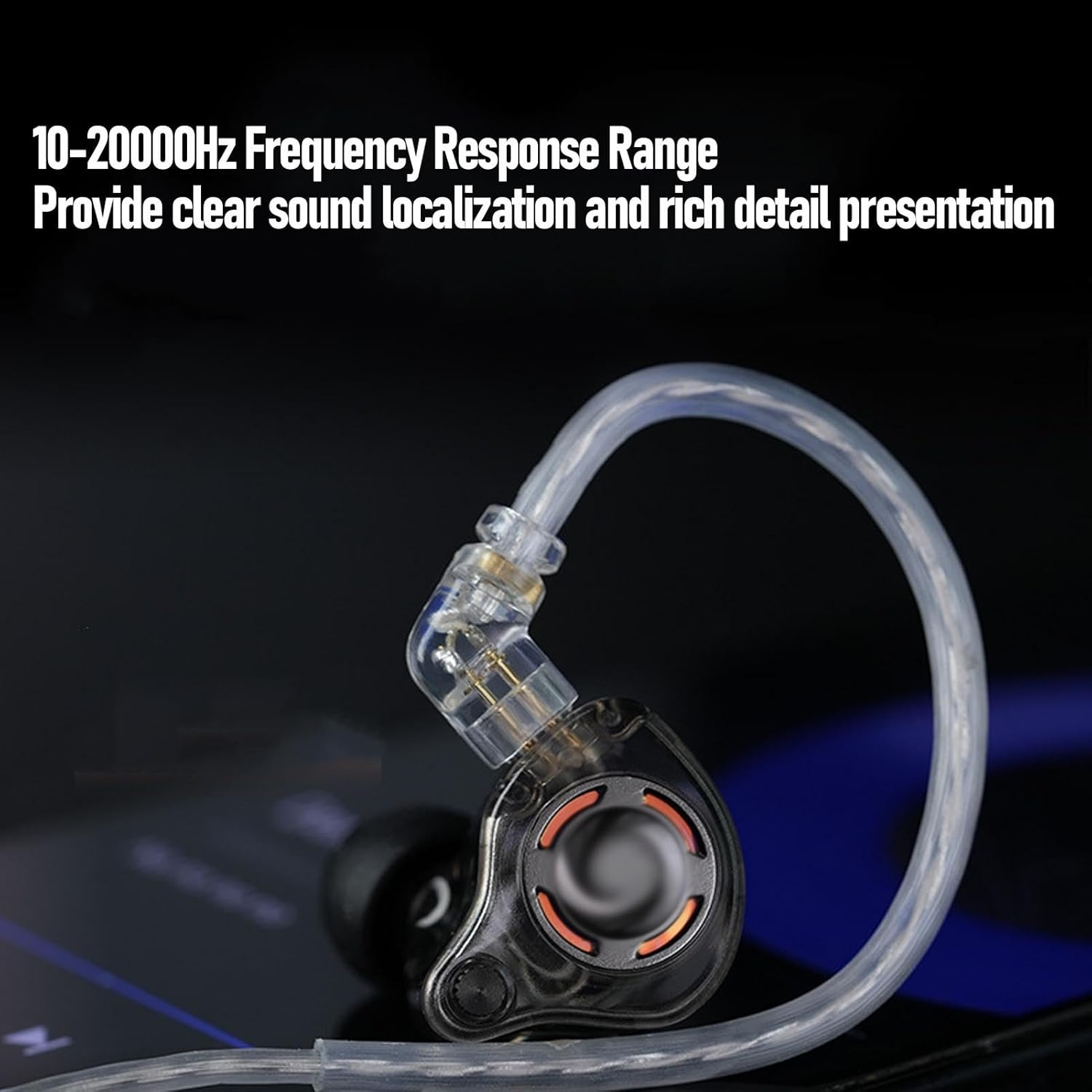 Sharainn Gaming Earbuds Wired, USB C Ergonomical in Ear Monitor Headphones with Dual Hybrid Driver, Built in Microphone, Detachable Cable for Smartphones PC Tablet image number 6