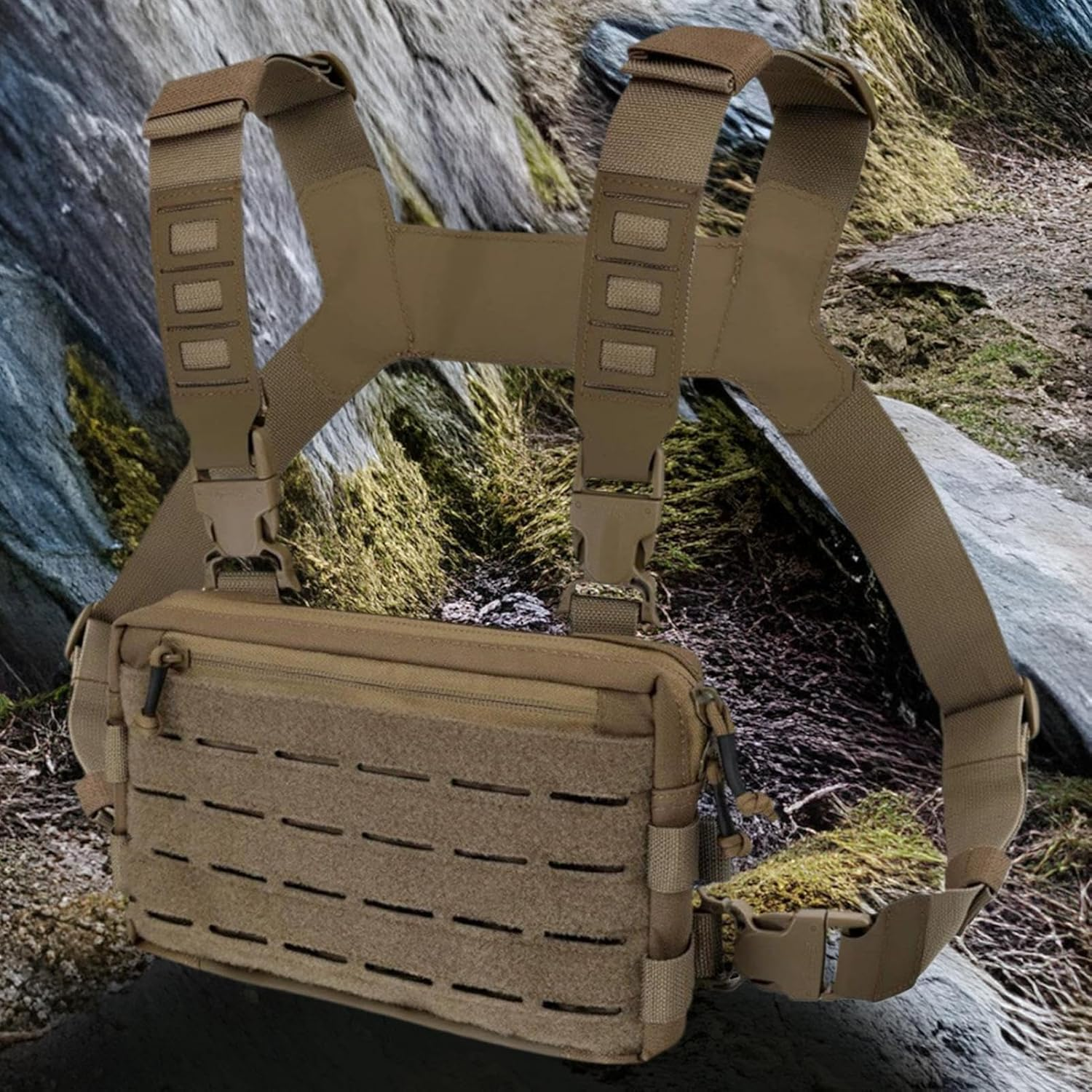 Hunting Chest Pack,Adjustable Waterproof Hunting Chest Rig | Personal Equipment for Sports Riding Biking Fitness Walking Training Work Camping Commuting image number 4