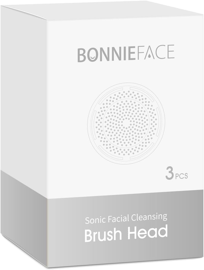 BONNIEFACE BF-1119 Sonic Facial Cleansing Brush Heads, Face Cleansing Brush Head Replacement - Luxurious Soft Bristle and Professional Dupont Bristle Options, Pack of 3 (Professional Dupont Bristle) image number 3