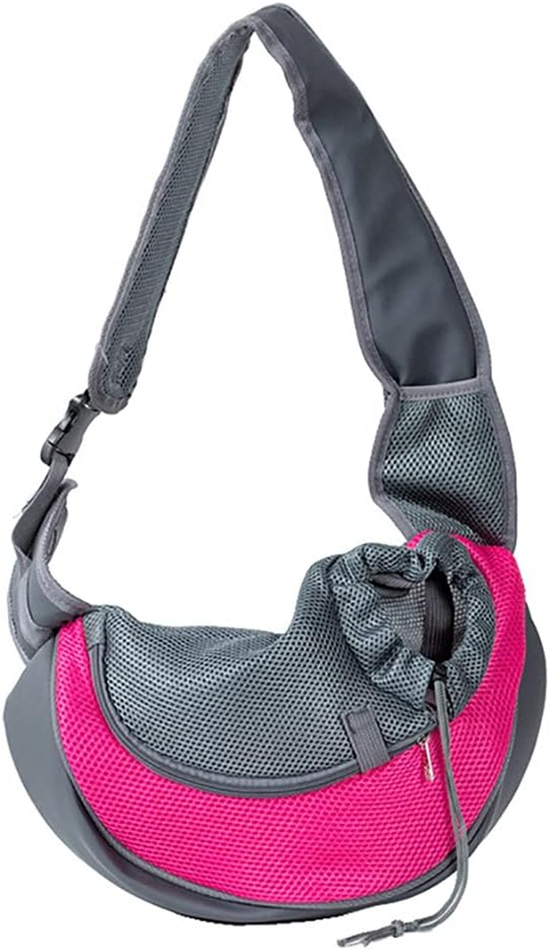 Pet Dog Sling Carrier, Breathable Mesh Portable Travel Safe Pet Sling Shoulder Bag Carrier with Adjustable Non-Slip Shoulder Strap for Small Dogs Cats Puppy image number 1