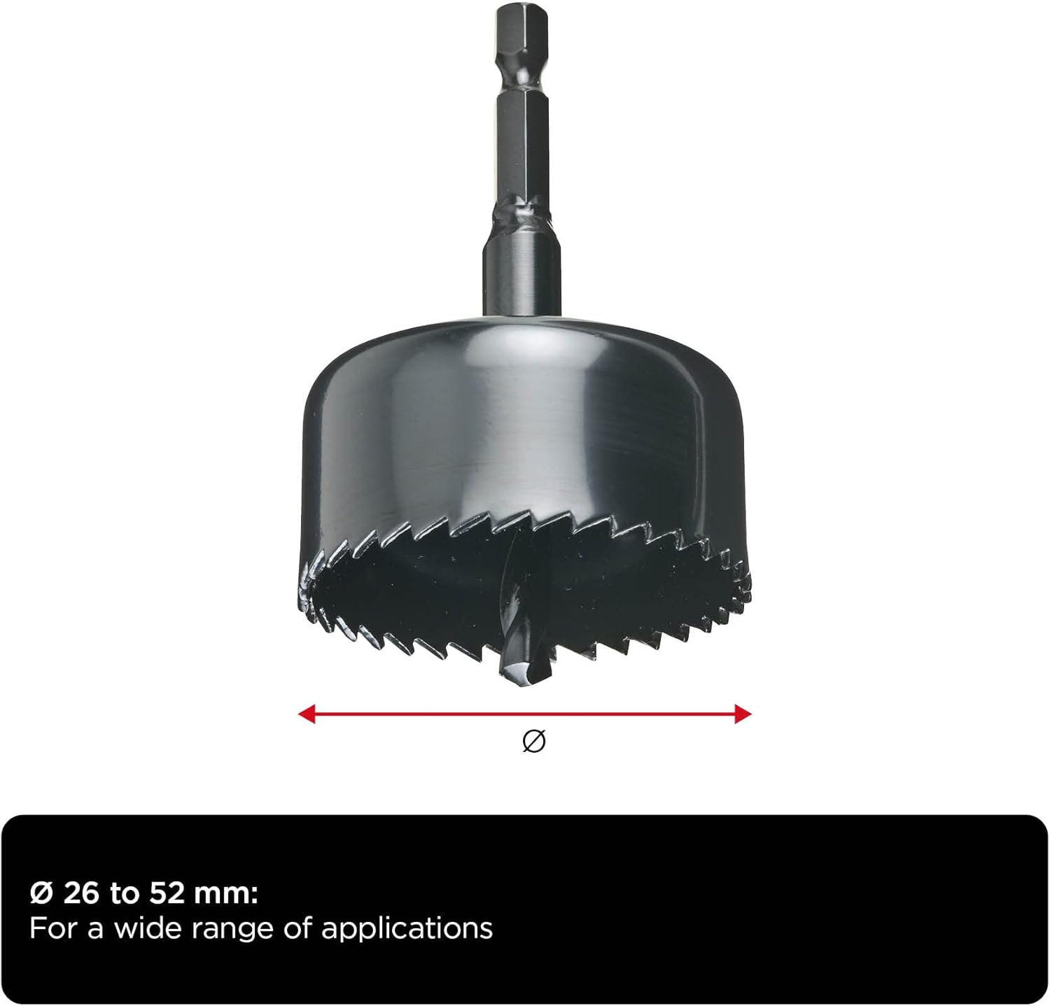 Kwb 4-Piece Hole Saw Set &Oslash; 26, 35, 40 and 52 with Hexagonal Shank for Cordless Screwdrivers, Lathes and Impact Drills, Good Cutting Performance, High Precision and Versatile Applications image number 6