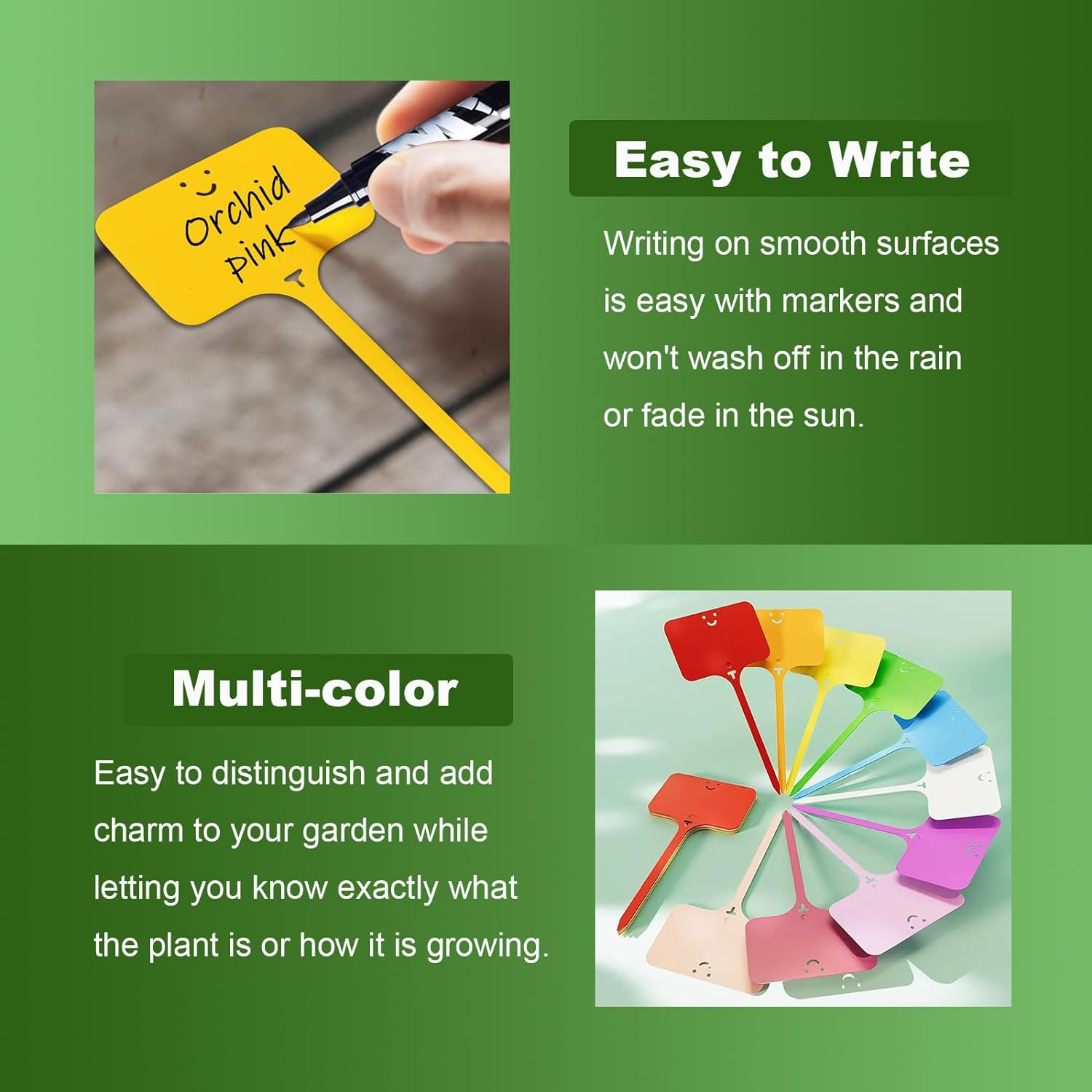 220 Pcs Plant Tags T-Type Plastic Nursery Garden Labels, Garden Labels for Plants Outdoor Waterproof Plant Labels Marker image number 1