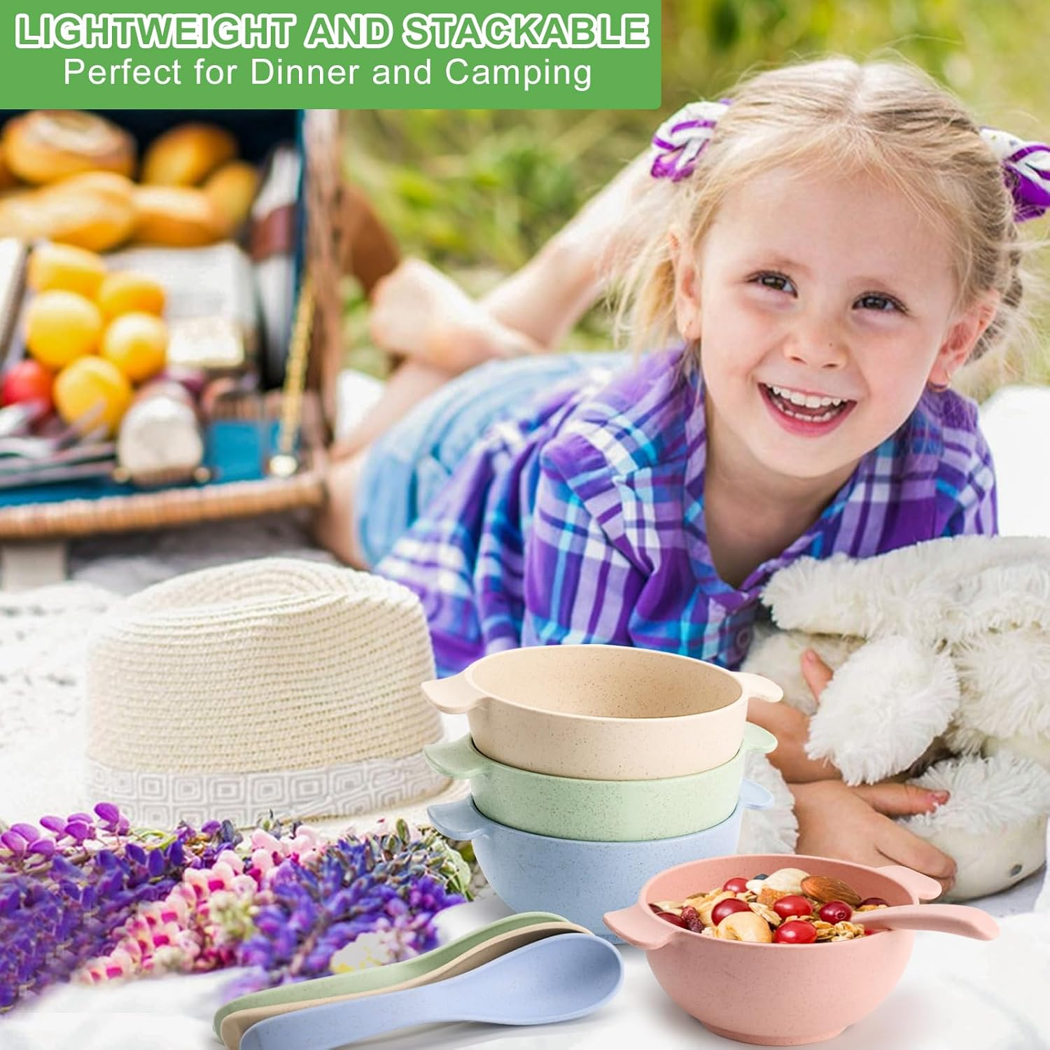 Shopwithgreen Wheat Straw Bowls Set Small Multicolor image number 6