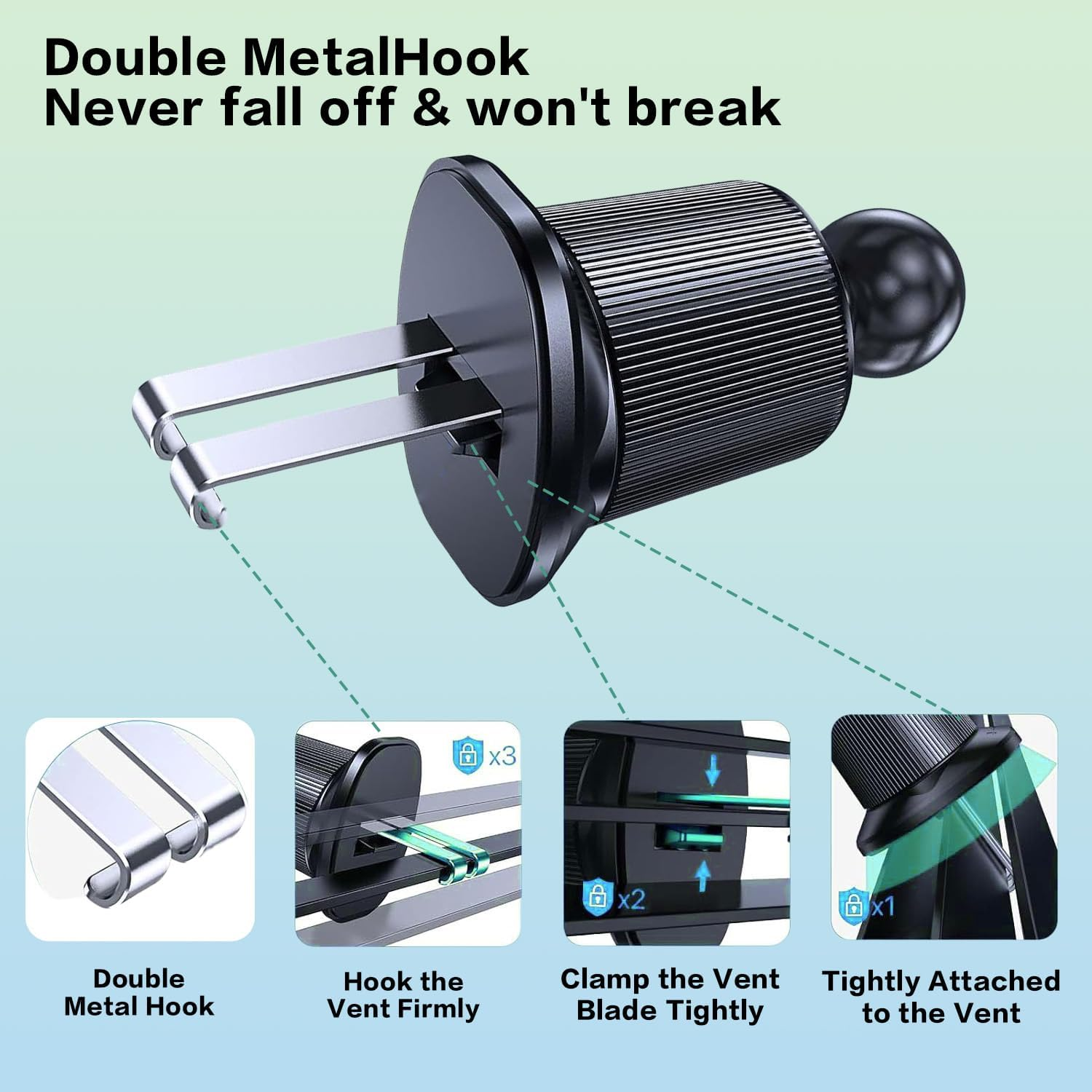 Automatic Lock Car Phone Holder &ndash; 360&deg; Rotating Adjustable Dashboard Mount for Navigation and Hands-Free Driving image number 1