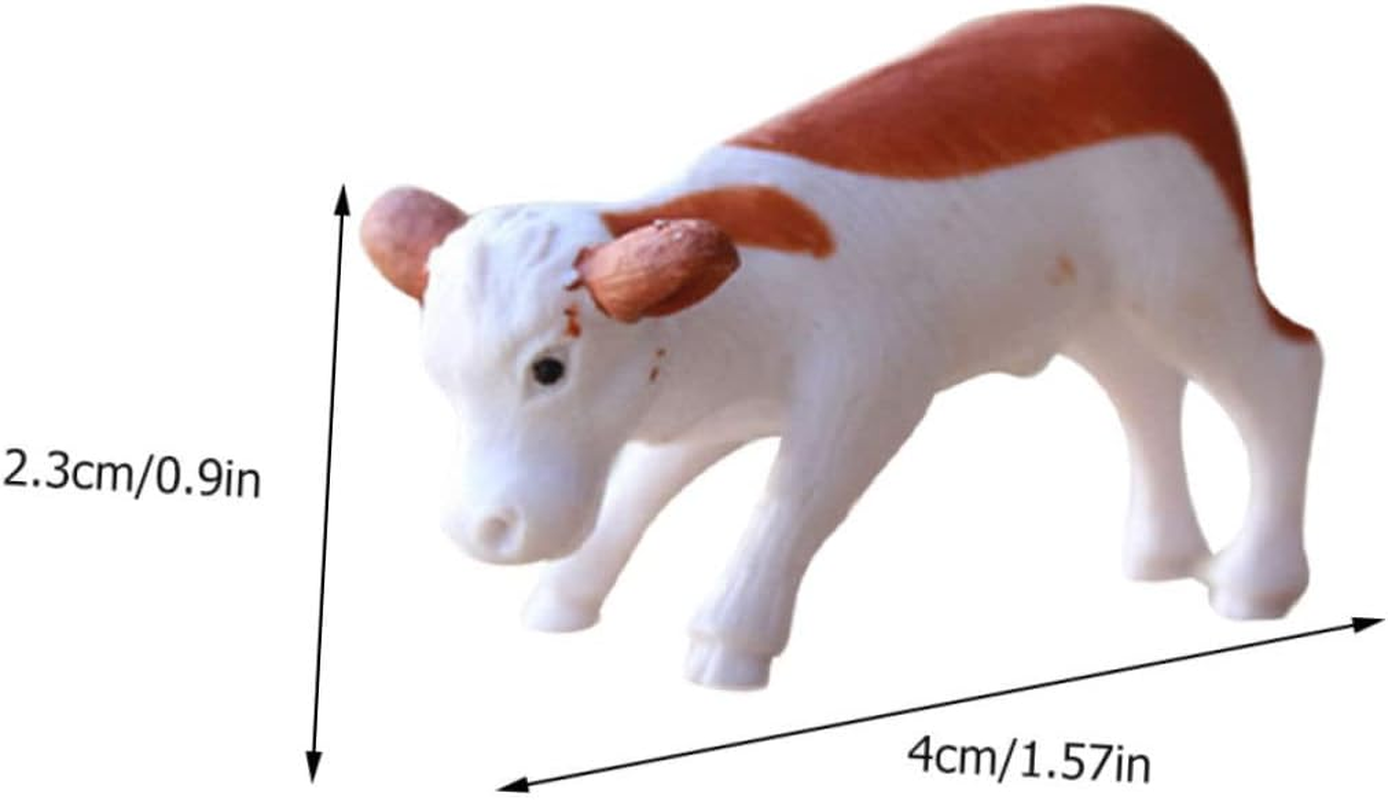 BESPORTBLE 4Pcs Miniature Cow Figurines Lifelike Aquarium Decorations for Fish Tanks and Flowerpots Non-Fading Safe Material Aquatic Vitality and Home Decor image number 3