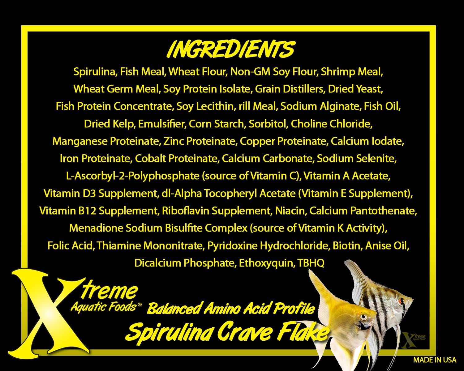 Xtreme Aquatic Food Community Crave Spirulina/Krill Flakes Fish Food 227 Grams (8Oz) - Tropical Fish Flakes image number 2