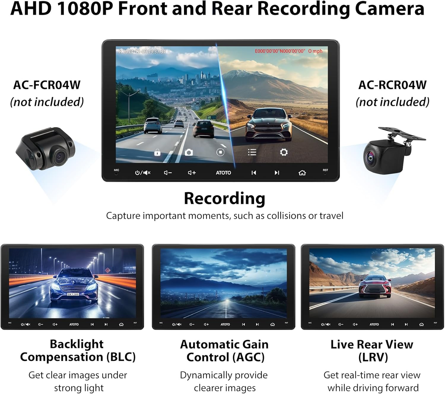 ATOTO S8MS 9" QLED 1280 * 720 Android Digital Media Double Din Car Stereo, Wireless Android Auto & Wireless Carplay, GPS Tracking, 4G+32G, Built-In 4G LTE, Dual Bluetooth, LRV, SCVC, S8G2094MS image number 1