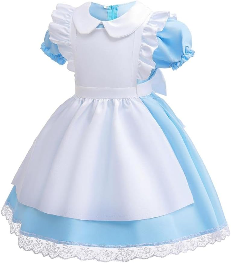 Dressy Daisy Fancy Wonderland Party Costume Dress up Set with Apron Pinafore & Headband for Toddler Little Girls Size 2 to 14 image number 5