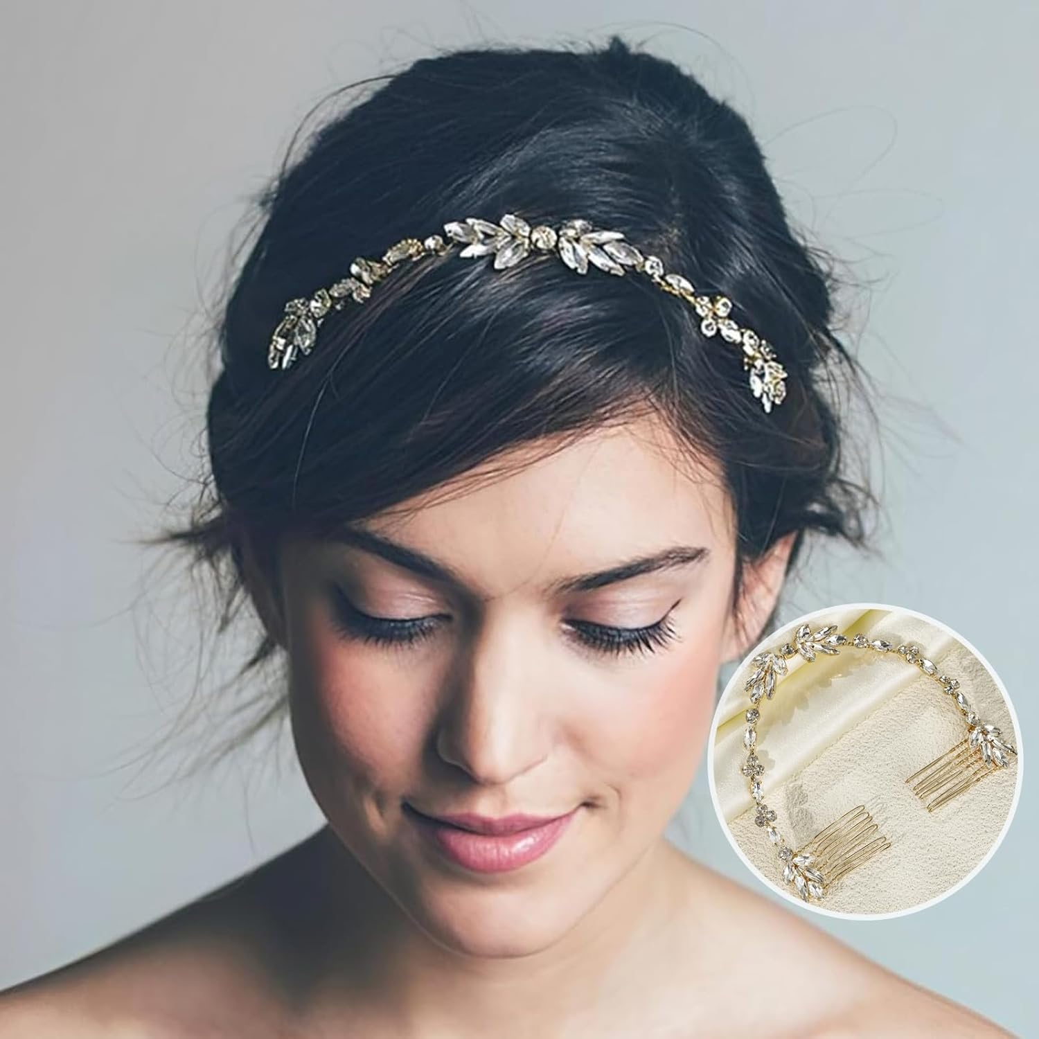 Anneratteryer Hair Accessories Wedding Hair Accessories Silver Bridal Hair Clip Silver Bridal Hair Accessories Hair Accessories Bridal Hair Accessories for Women Hair Clip Wedding for Women and Girls image number 6