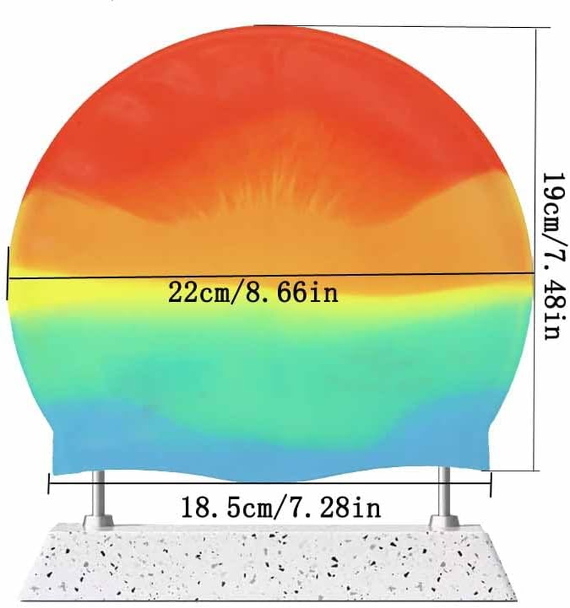 LERTREE 2 Pcs Silicone Swimming Cap for Adults Unisex Flexible Swim Hats Bright Colour Swimming Cap for Men and Women Beach Pool Wear