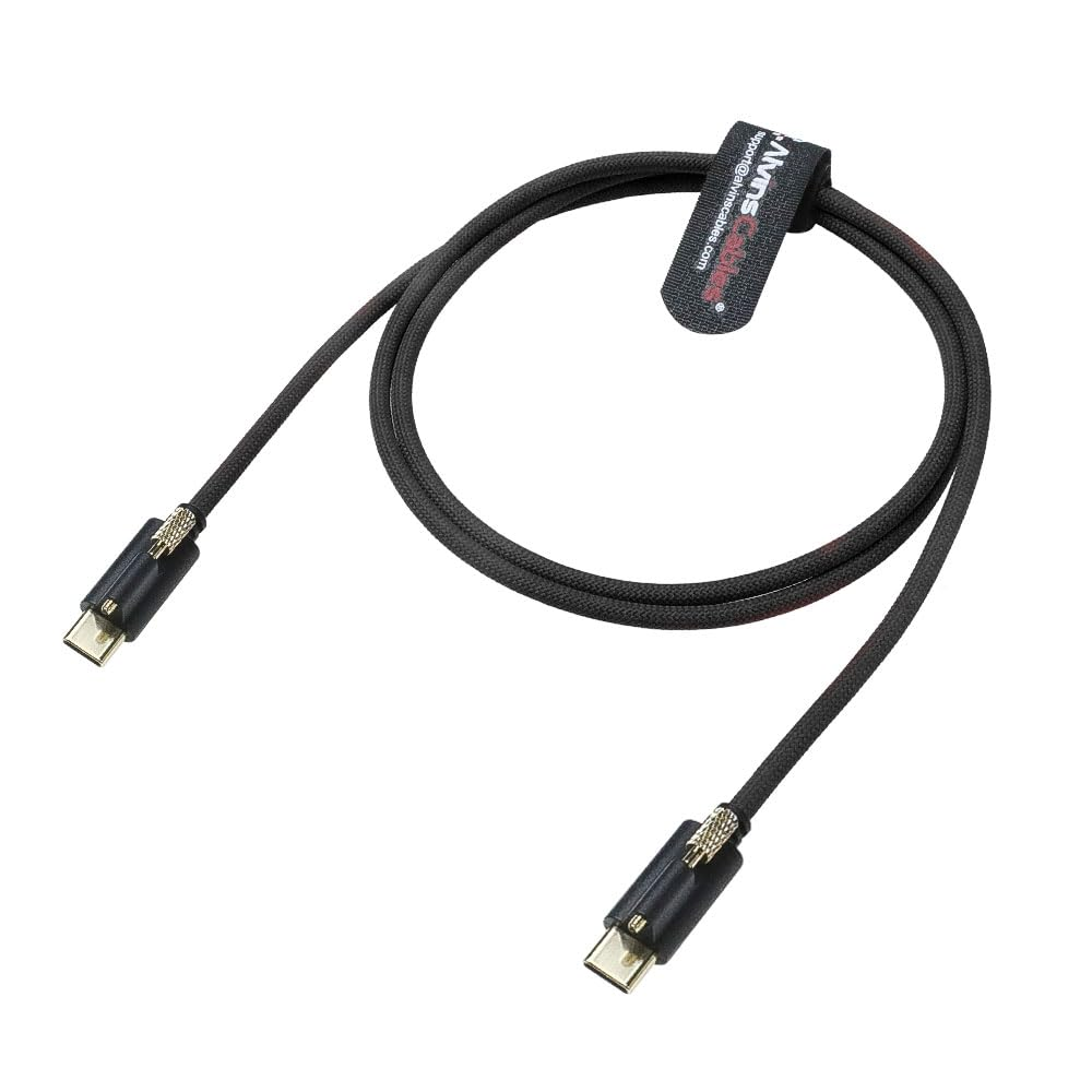Alvin'S Cables Locking USB-C to USB-C Power Cable Ultra-Flexible for Blackmagic Pyxis Monitor,Ursa Cine EVF, USB-C 3.2 10Gbps Data Transfer Cable for Blackmagic Micro Studio 4K G2 0.5M image number 3