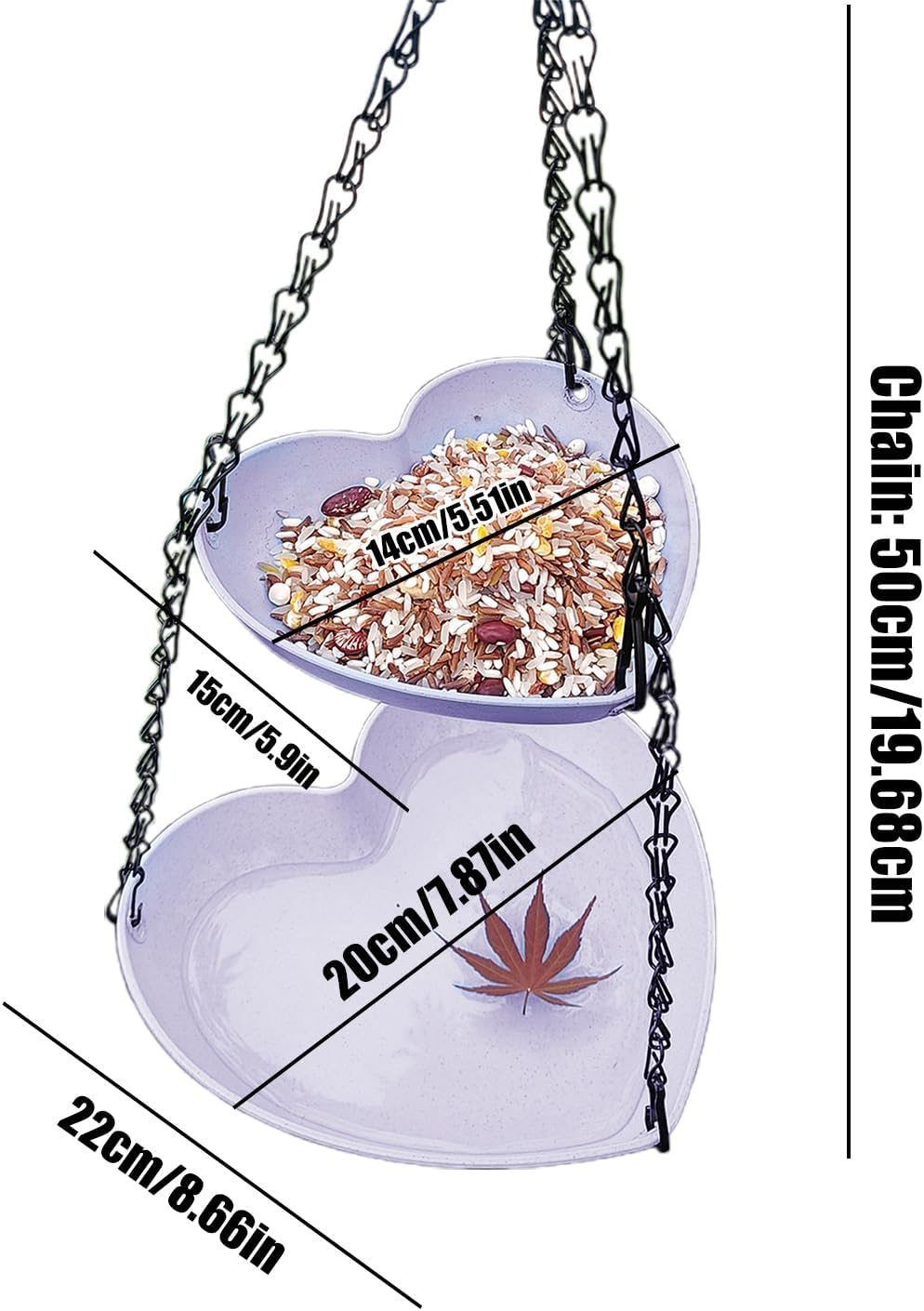 Bird Feeder and Bath | Bird Feeder Tray | Two-Layer Weatherproof Feeding Tray for Hummingbirds Backyard Balcony Garden Patio Wildlife image number 5