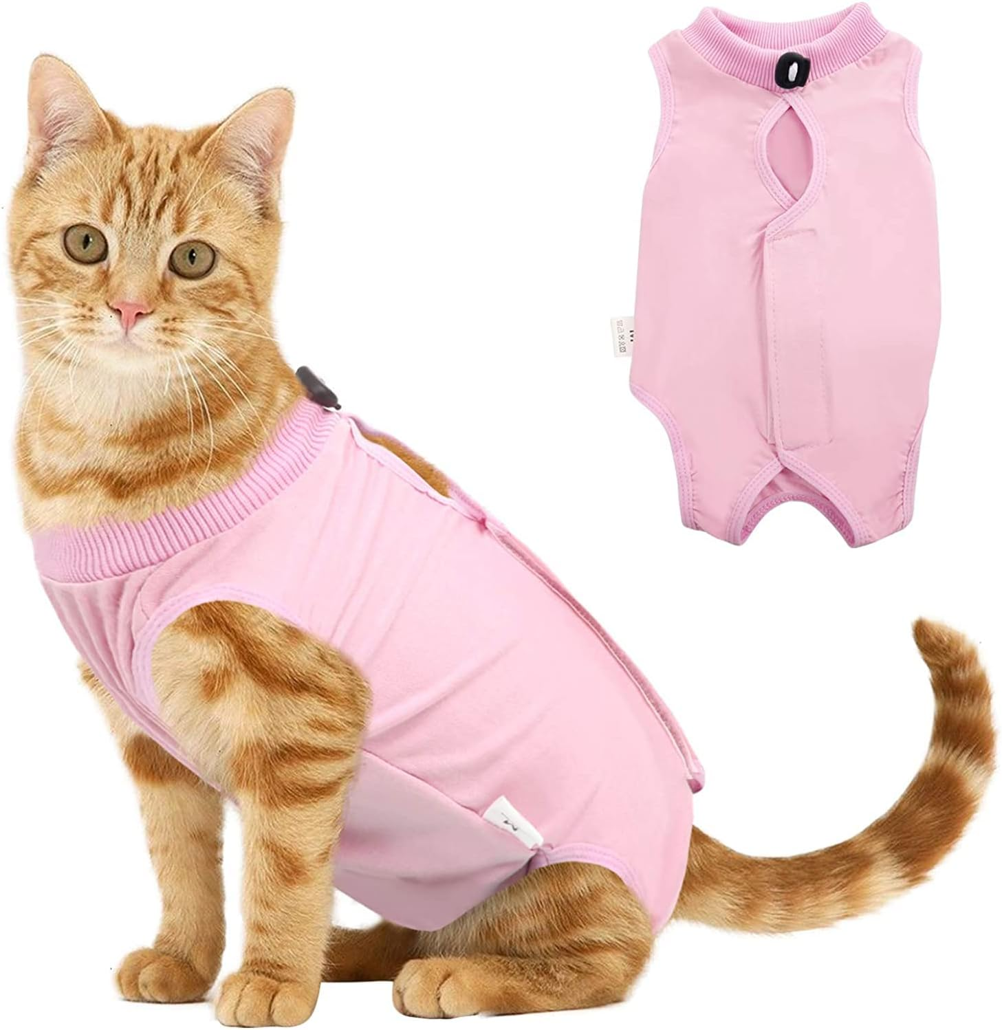 Voarge Recovery Suit Cat, Cat Bodysuit after Op, Anti-Licking, Prevent Licking after Surgery, Weaning and Keep Warm Recovery Cloth Suit for Cats Dogs (M, Blue)