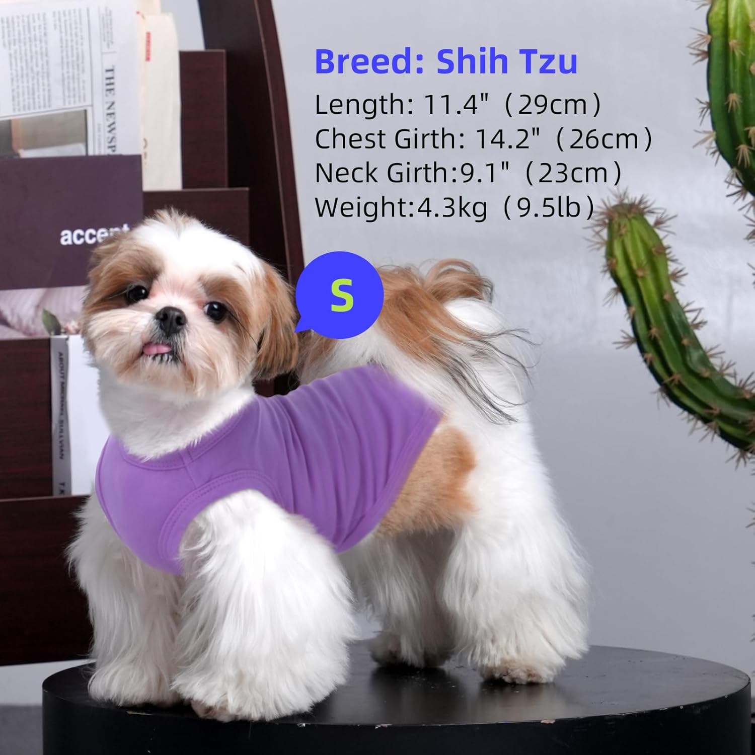 Dog Shirt 3-Pack - Summer Cooling Shirts for Small to Medium Dogs | UV Protection, Breathable & Soft Tees for Sun Safety Purple image number 4