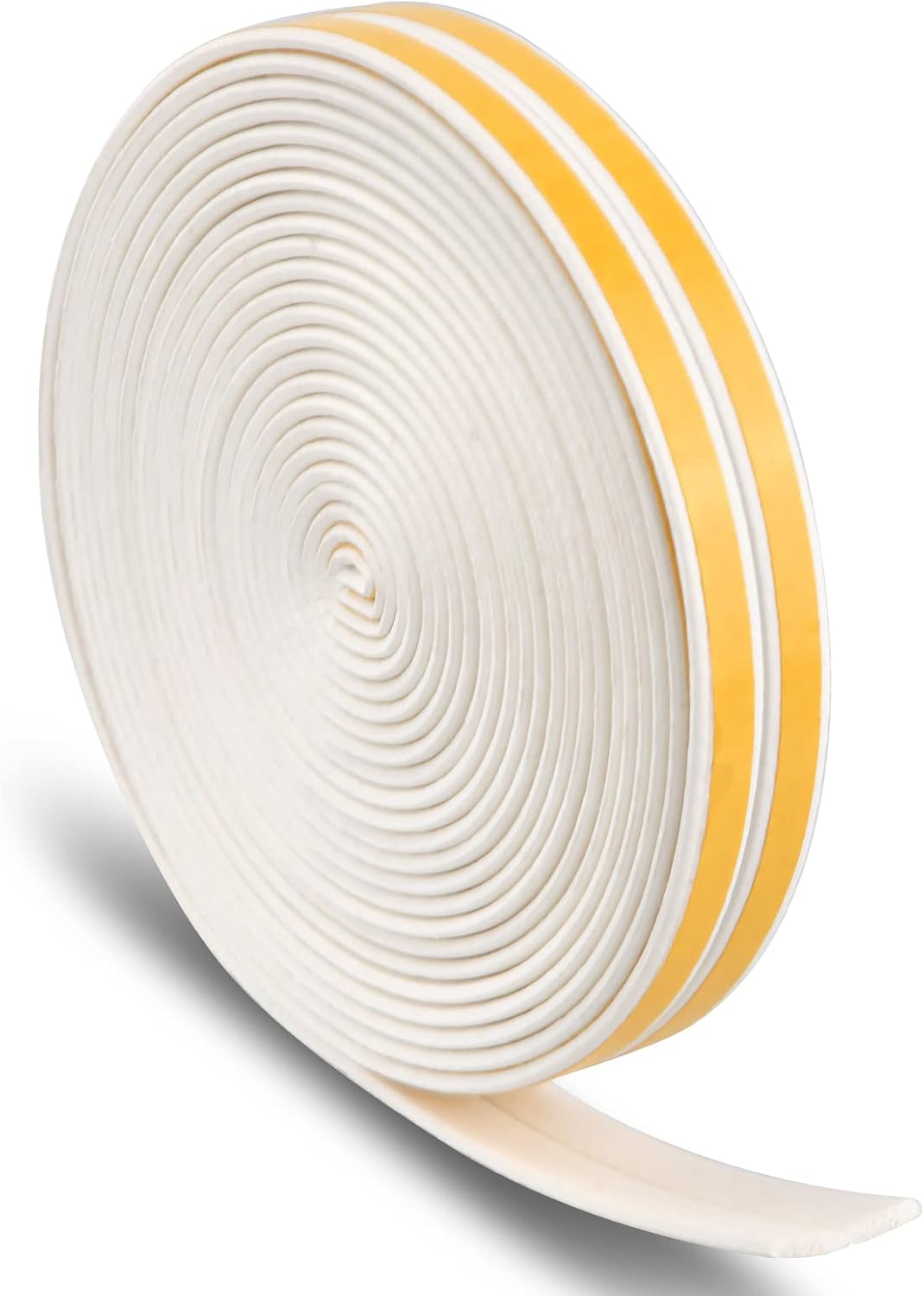 NATUCE Sealing Tape for Doors Windows 9 Mm X 2 Mm, Foam Self-Adhesive Door Seal Window Anti-Collision, Window Seal Rubber Seal Sealing Tape - 12 M (White)