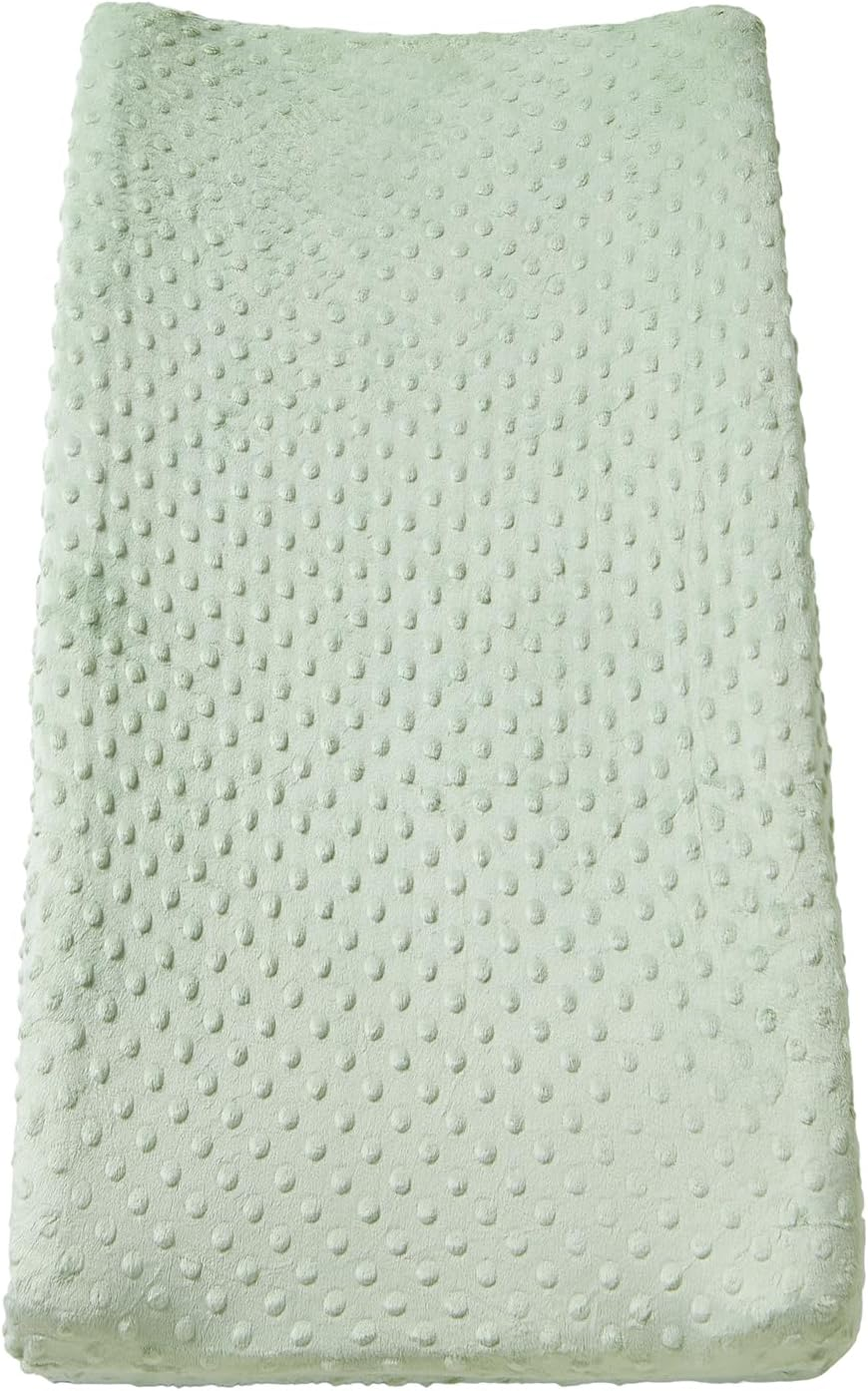 Changing Pad Cover Super Soft Dots Skin-Friendly Breathable Wipeable Changing Table Sheets for Baby Boy and Baby Girl (Pristine)