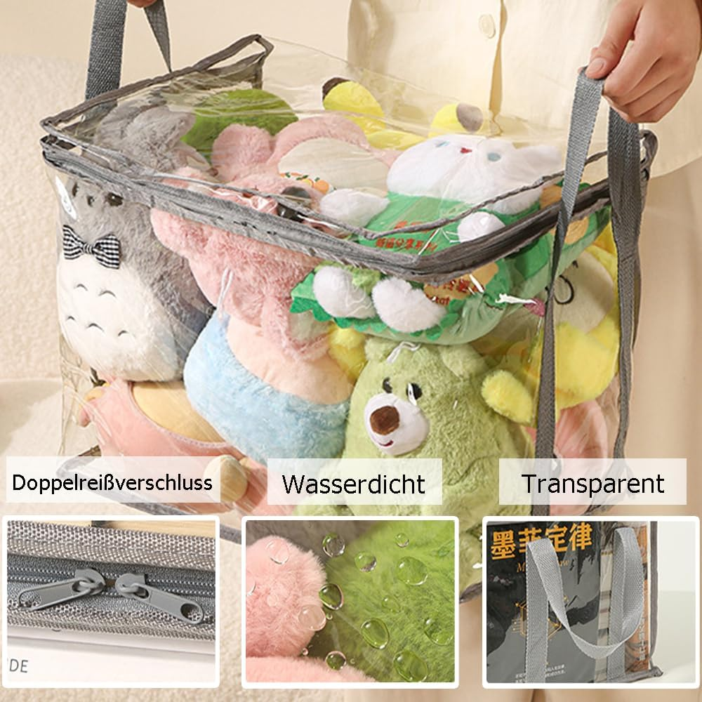 MIUPOO Large Cosmetic Bag, Waterproof, Toiletry Bag, Transparent, Make up Bag, Portable, Waterproof Makeup Training Box, Large Capacity Cosmetic Bag, Portable, Travel Make up Bag image number 1