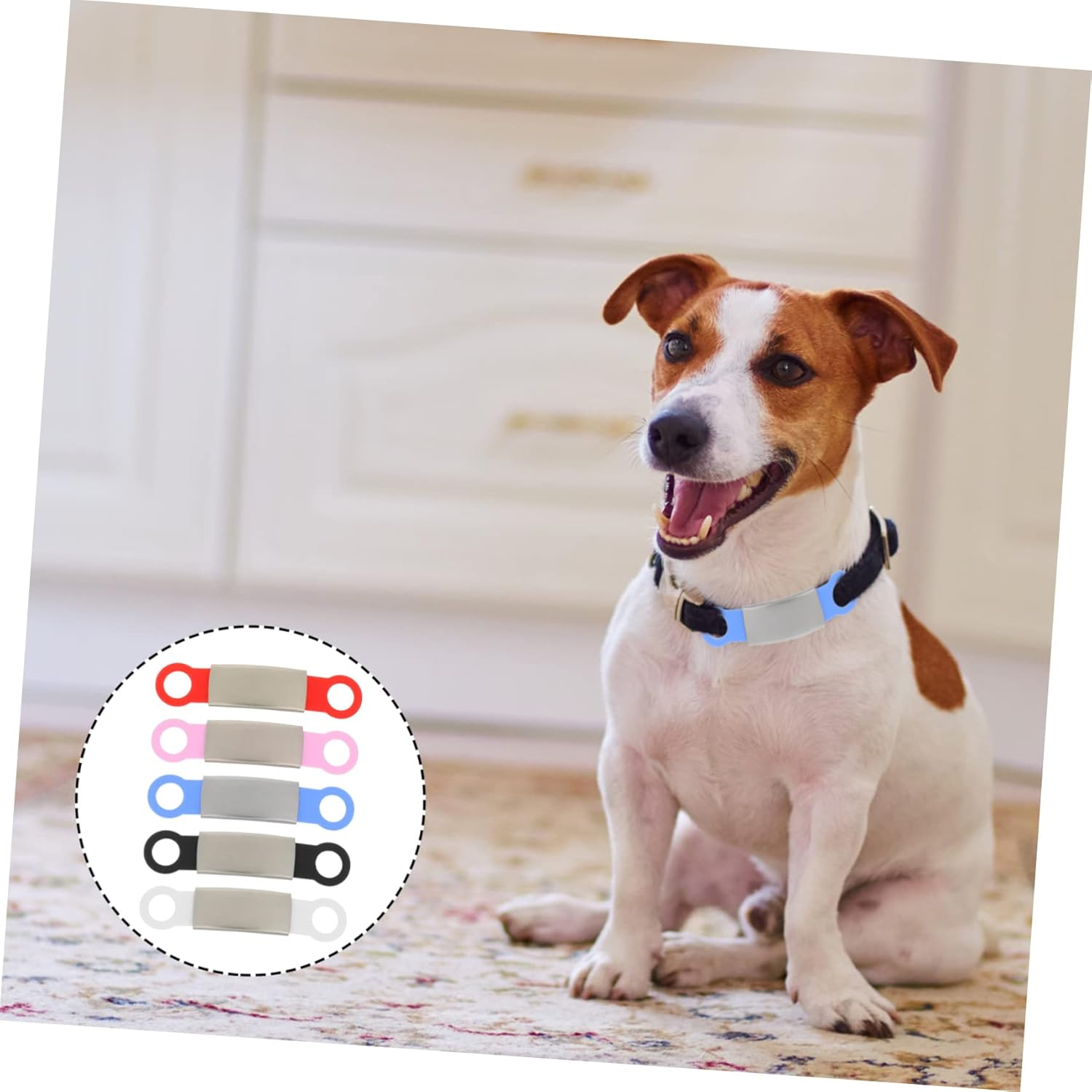 BUGUUYO 5Pcs Decorative Pet Name Tags for Dogs Personalized Dog Identity Tags Durable Pet Id Tags for Collars Dog Name Tags Dog Accessories for Pet Safety image number 1