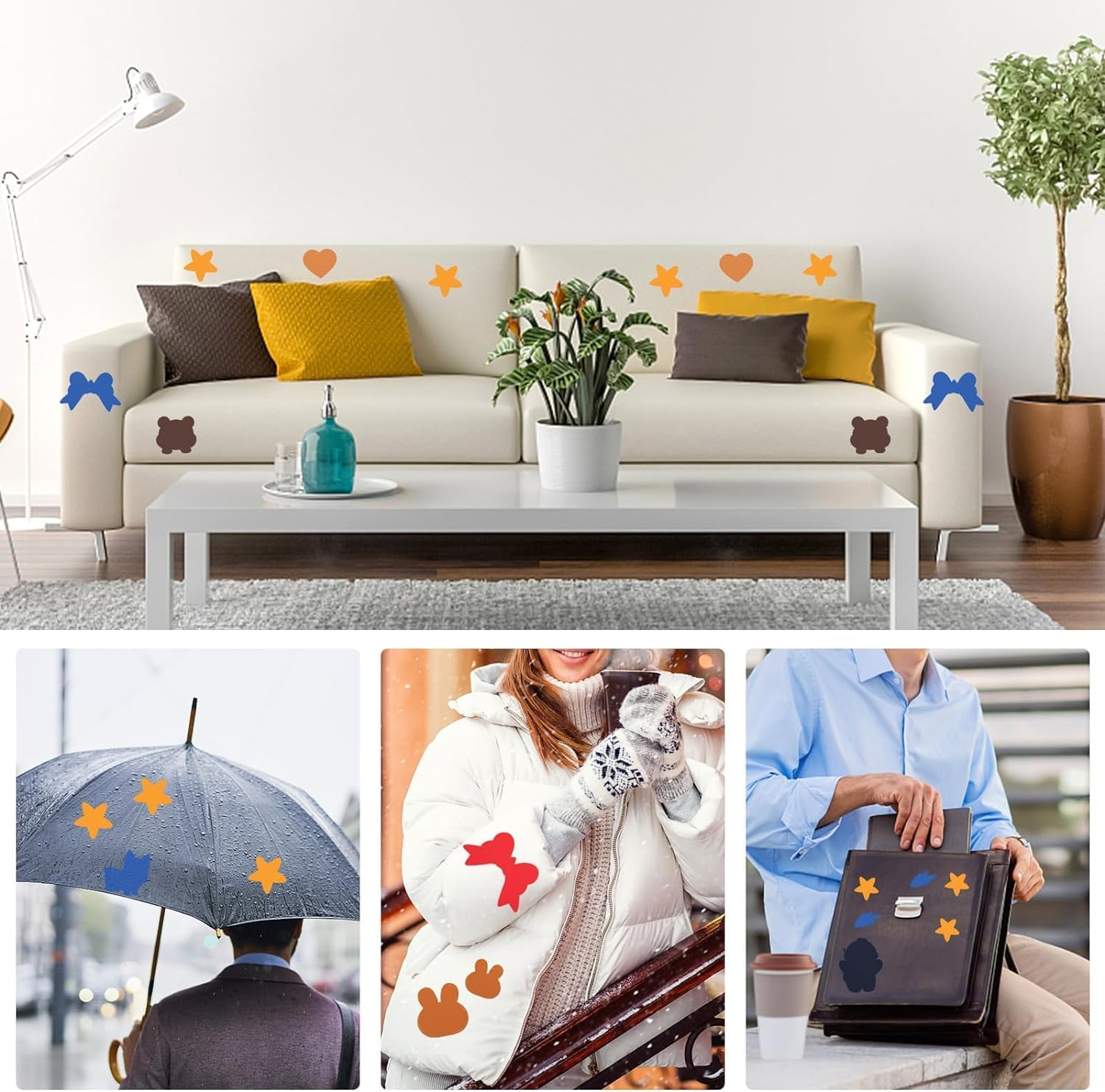 12 Sheets 6 Colors Repair Patches for down Jackets, 7.87X6 in Waterproof Fabric Self Adhesive Nylon Repair Patch Tape Multi Sizes, for Clothing Holes Raincoat Backpacks Tent Sleeping Bag Down image number 5