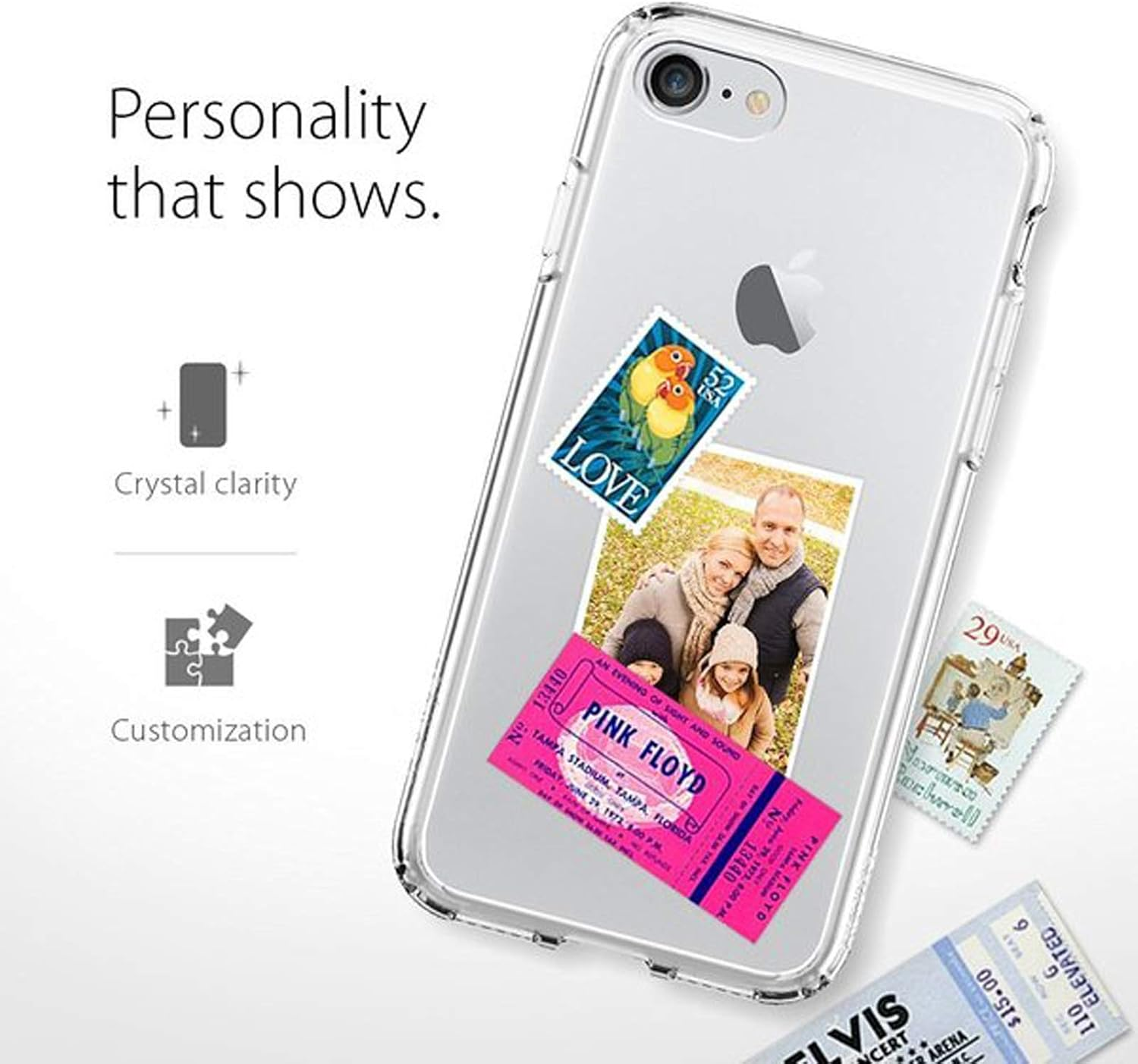 Apple Iphone 8 TPU Transparent Crystal Clear Cushion Bumper Back Case Cover