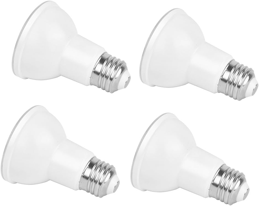 Rysa Light 4-Pack PAR20 LED Bulb Dimmable,7W (50W Equivalent),6500K (Cool White Glow) Light Bulb, CRI 90+, E27 Base