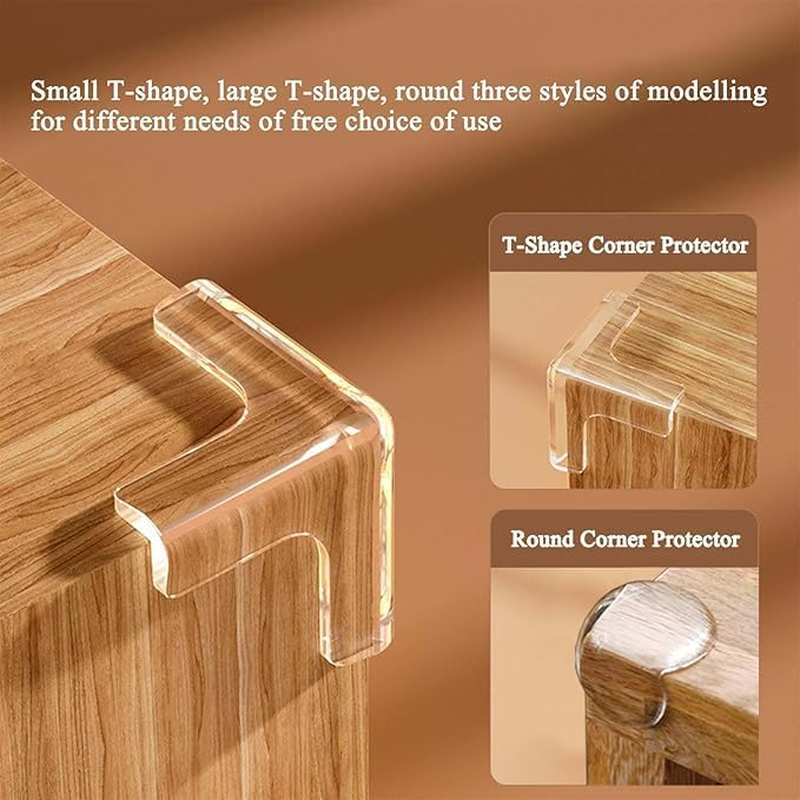 50 Pack Corner Protector for Baby, Furniture Corner Protectors Guard, Table Corner Covers, Baby Safety Corner Guards, Proof Corners and Edges Safety Bumpers Cushion (Transparent) image number 6