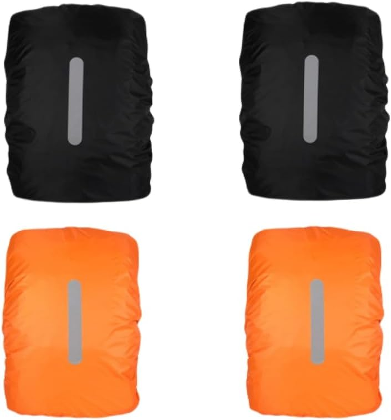 4-Piece Waterproof Rainproof Cover Backpack Cover with Reflective for Hiking Camping Trip Cycling Dust-Proof Anti-Theft Outdoor Activities image number 5