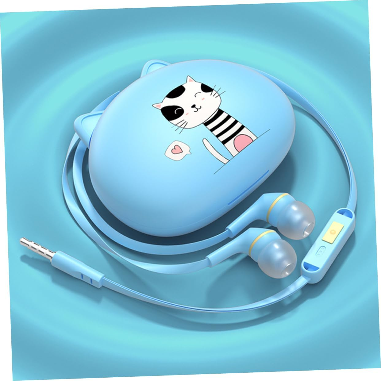 POPETPOP In-Ear Wired Earphones with Microphone Compatible with Huawei Phones Portable Corded Headphones for Computer Use Dc5.00 Voltage image number 4