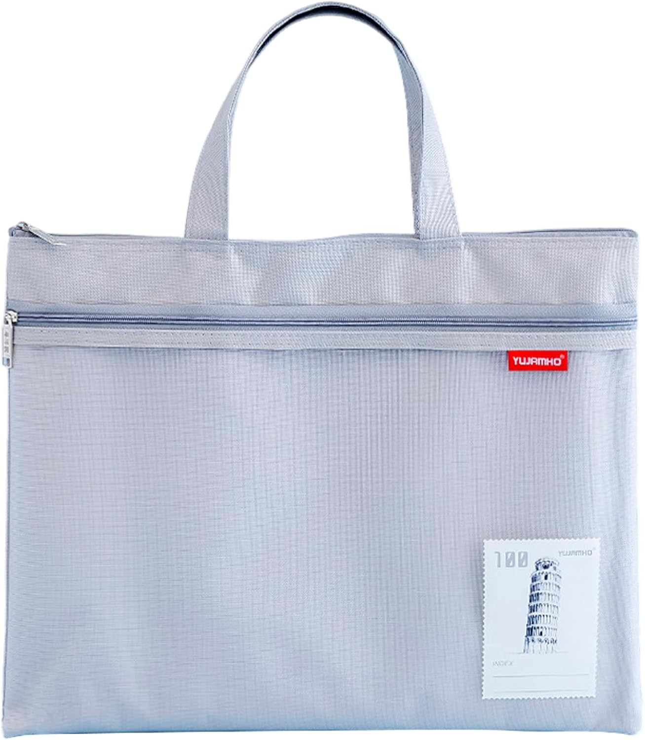 Mesh Zipper Pouch Set - A4 Document Bag, Zip File Pouch, Library Bag, Handbag