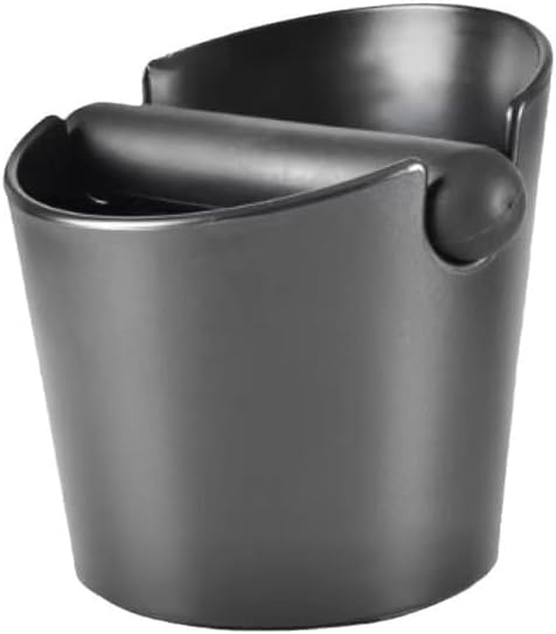 Extra‑Large Matte Black Coffee Knock Box, Espresso Knock Box,15 X 15 X 13 Cm,Silent Shock‑Absorbing Rubber Bar,Stable Non‑Slip Base,Premium Wooden 6‑Needle Distribution Tool Gift,Coffee Grounds Bin
