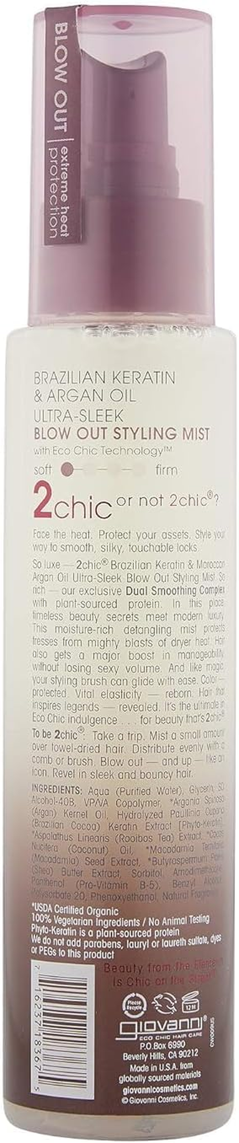 GIOVANNI 2Chic Blow Out Styling Mist (For All Hair Types), 118Ml image number 1