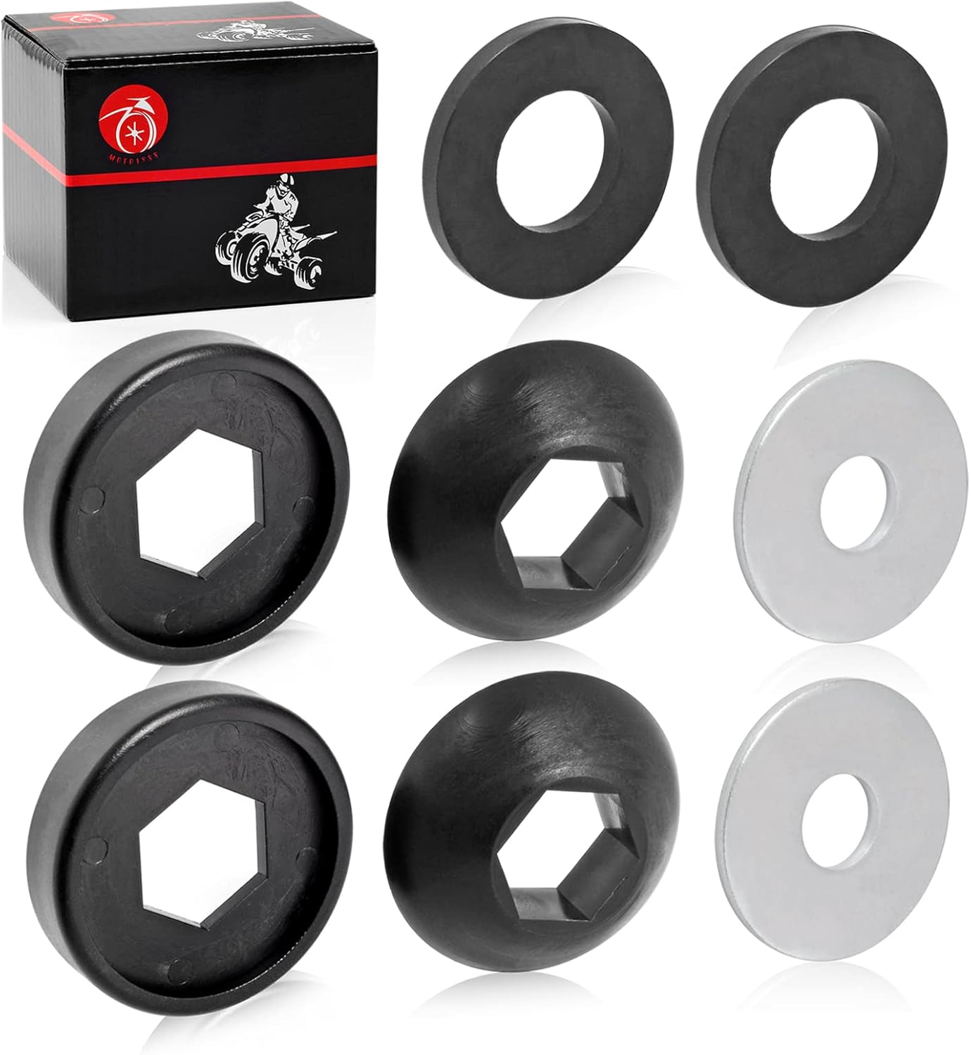 MOTO1988 Strut Shock Pivot Ball Kit for Polaris Sportsman Ranger ATP ACE Hawkeye Big Boss Magnum Scrambler Trail Blazer Trail Boss Xplorer 250 300 325 335 330 400 425 450 400L 500 570 700 800