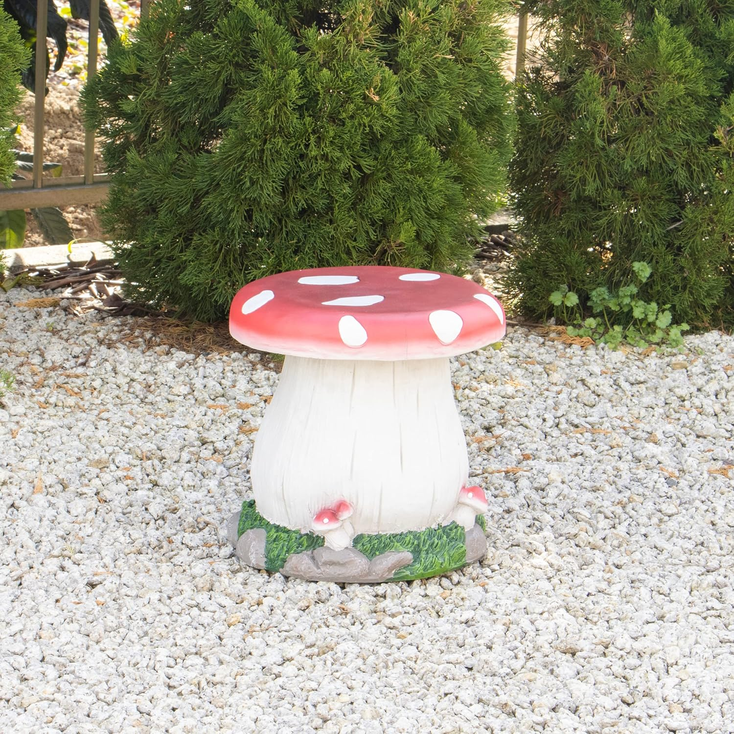 Takeda Corporation MASH30 Chair, Stool, Garden, Exterior, Garden, Red, 14.0 X 14.0 X 13.6 Inches (35.5 X 35.5 X 34.5 Cm), Mushroom Chair image number 4