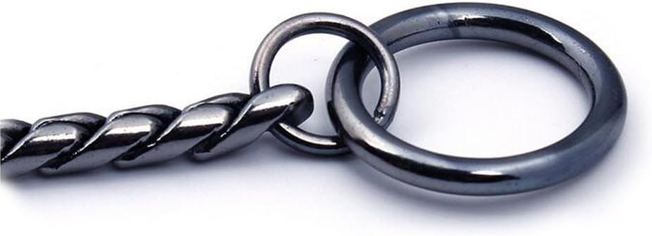 SGODA Black Dog Chain Collar Choke Pet Training Snake Collar with Heavy Links, 22 In, 4 Mm image number 5