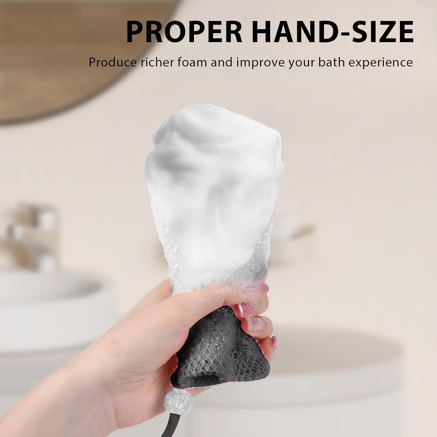 Reignsword 4 Pack Soap Saver Bag for Bar Soap, Exfoliating Mesh Soap Pouch with Drawstring Closure, Foaming and Drying Soap Bag for Shower (Black) image number 3