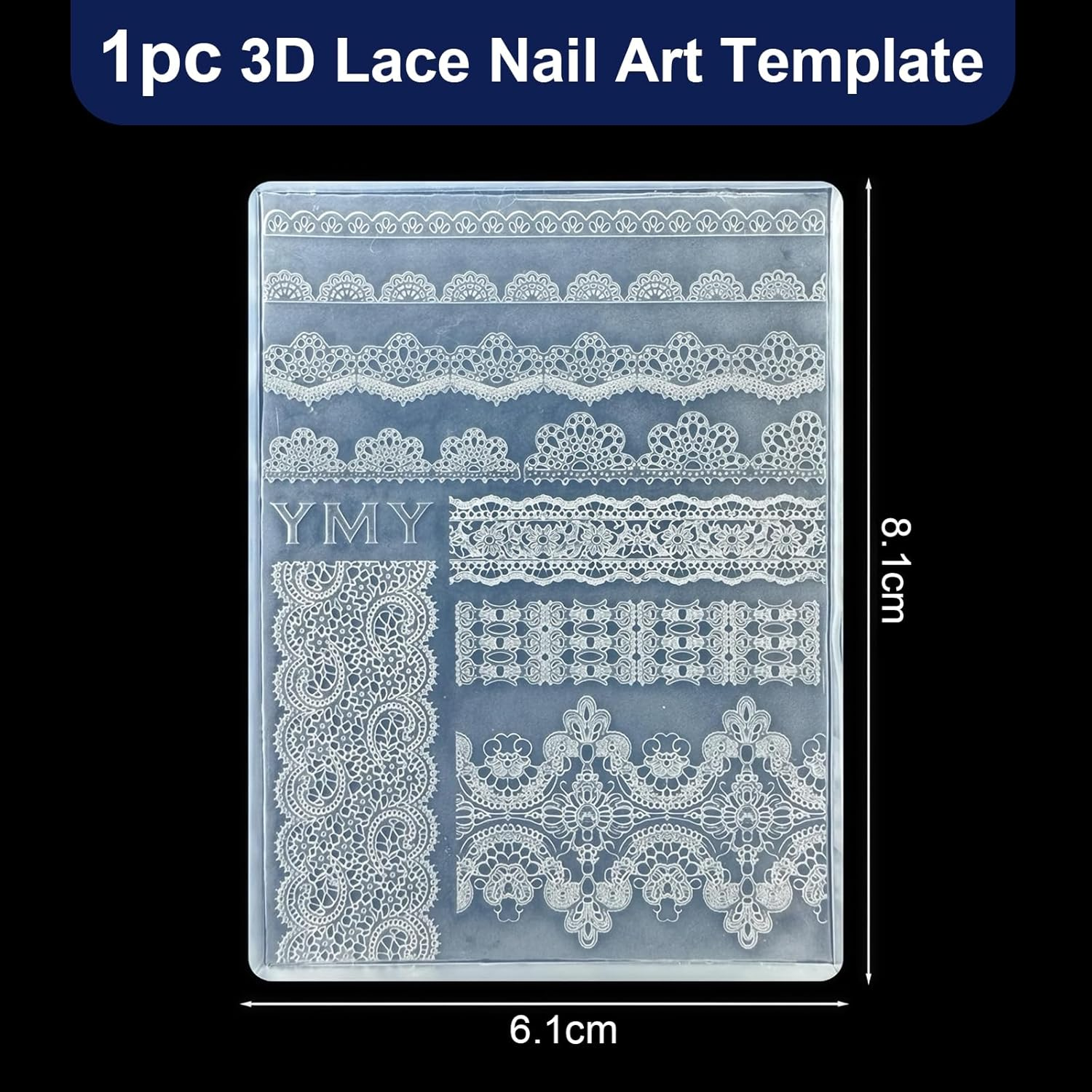 Evadollina Nail Stencil, Nail Stamp, 3D Nail Art Shapes with Tip, Silicone Nail Tool, Y2K Decoration image number 4