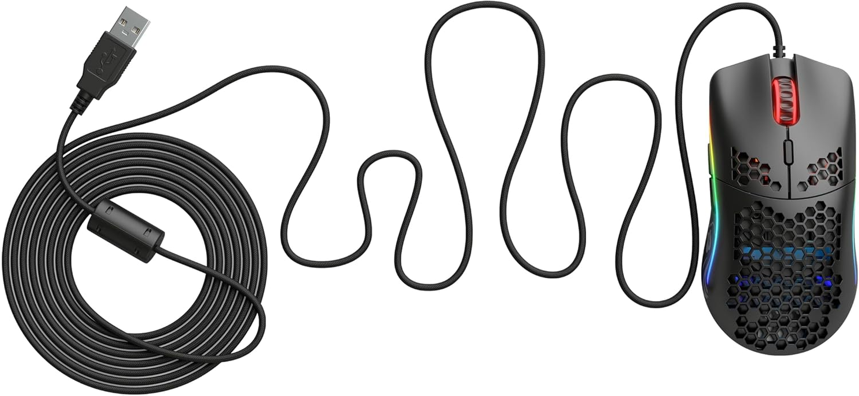 Glorious Gaming Mouse - Model O minus 58 G Superlight Honeycomb Mouse, Mouse with Lights -Matte Black Mouse, USB Gaming Mouse image number 5