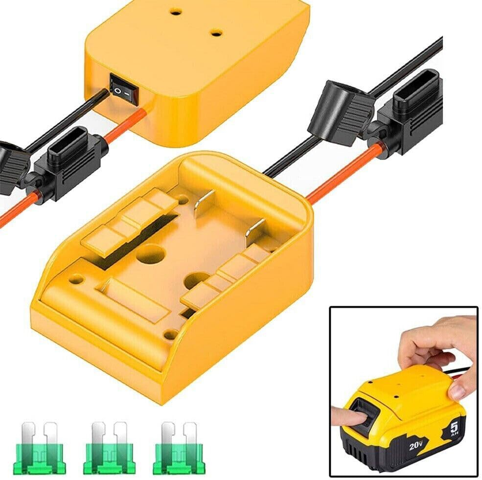 For Dewalt 20V/18V Max Battery Adapter W/Fuse to Dock Power Connector Adapter image number 5