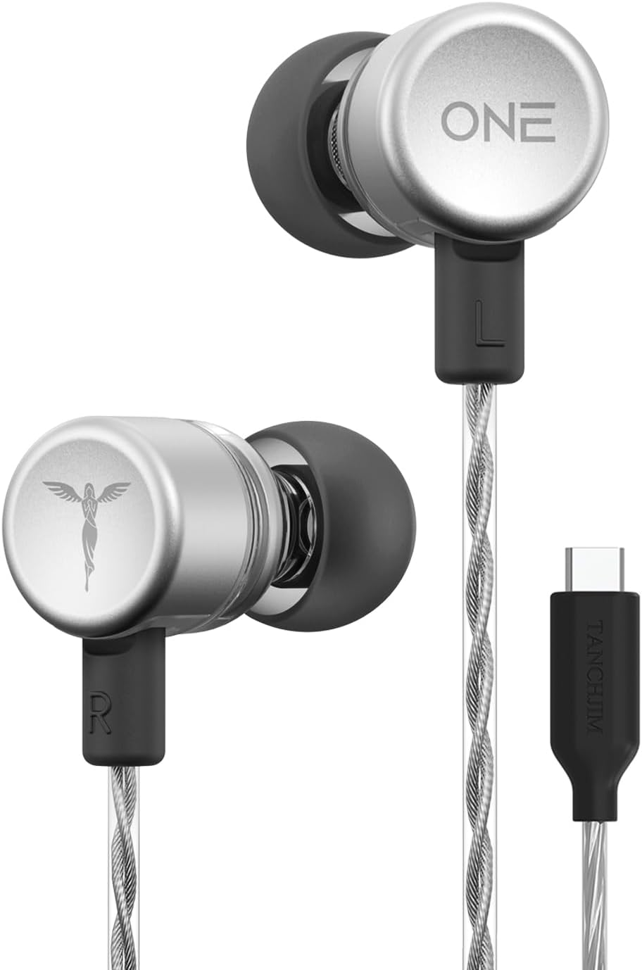 TANCHJIM One In-Ear-Motinors Wired Hifi Interchangeable Line Earphones for Music Game (Type-C DSP with Mic)