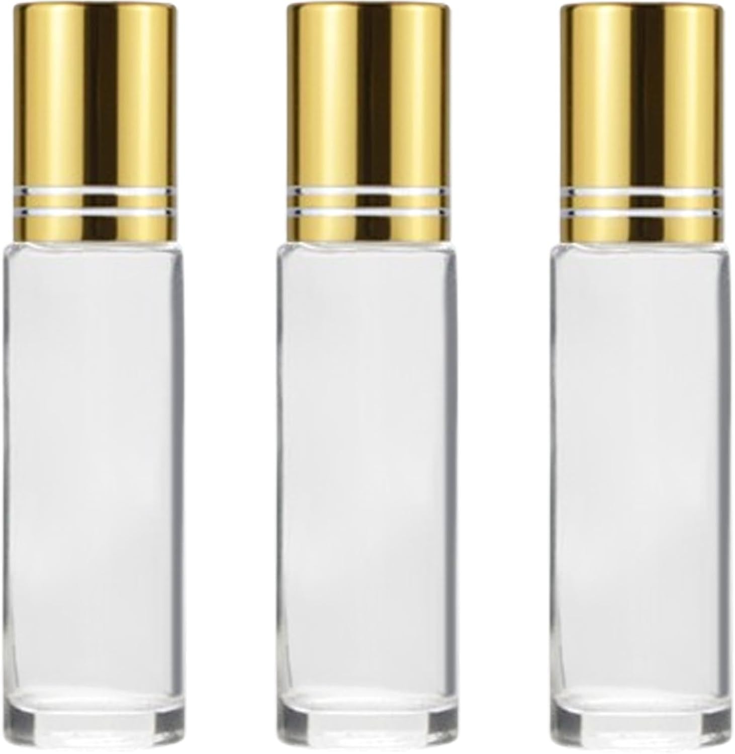 3 Pcs 15Ml Glass Roller Bottles with Stainless Steel Roller Ball Applicator Perfume Rollerball Container Essential Oil Roll on Bottle image number 2
