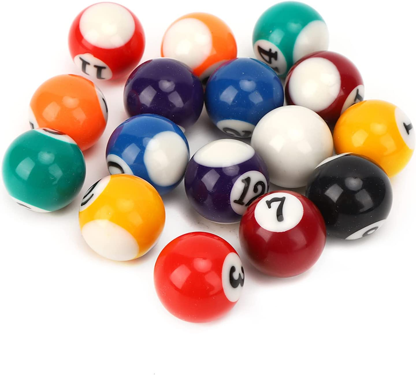 16PCS Pool Cue Training Ball, Eco‑Friendly Resin Mini 2.5CM Children Billiard Ball Toy Pool Table Accesssory, Pool Table Accesssory Billiards for Game Rooms Recreation image number 3
