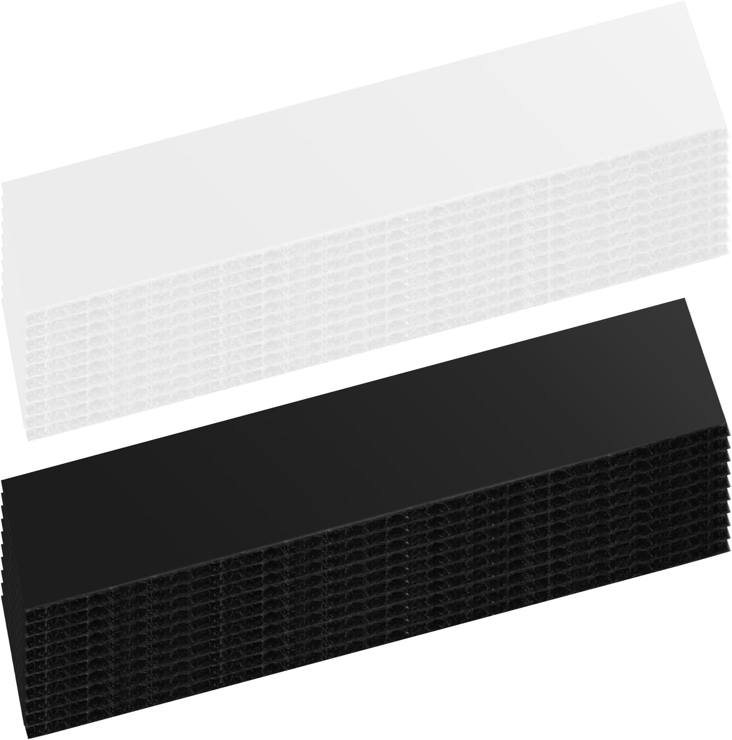 20 Sets Sticky Velcro Strips, Industrial Strength Hook and Loop Tape Double-Sided Adhesive, Use for Carpet Couch Cushions Pedal Board Picture Hanging Office Home, 10 X 2.5 CM (Black & White) image number 3