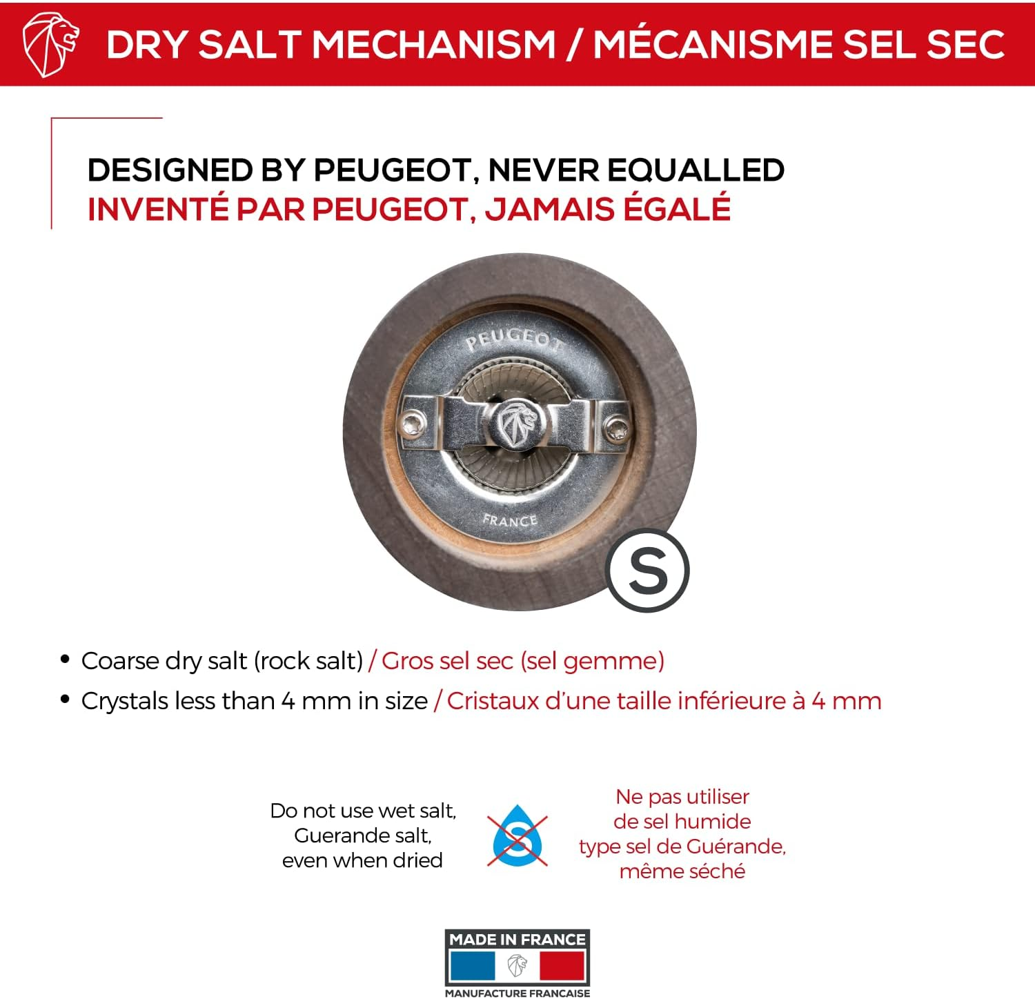 Peugeot 870422/SME/1 Paris Classic 9 Inch Salt Mill, Chocolate image number 3